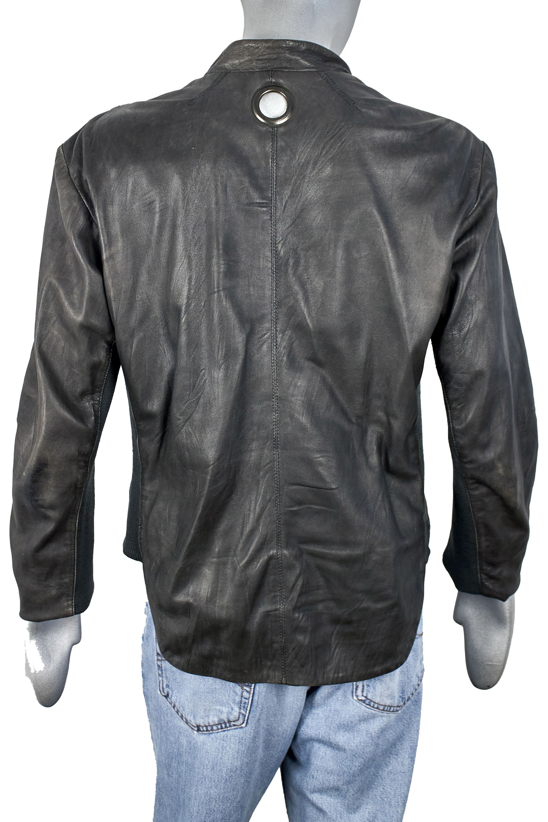 Delusion Delusion futuristic designer men's leather biker jacket Size US XL / EU 56 / 4 - 7 Thumbnail