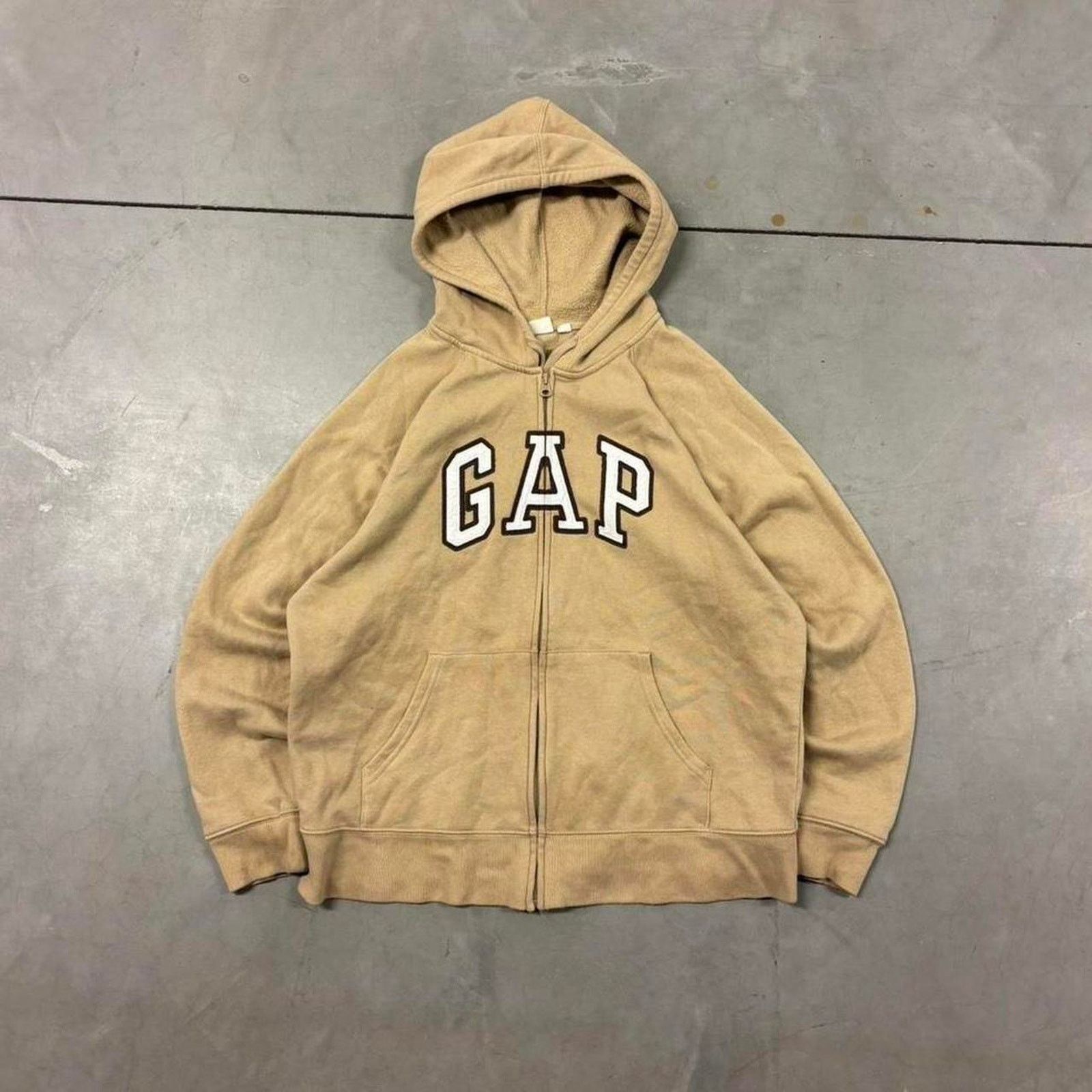 Gap Y2k earthtone gap spellout embroidered zip up jacket Size US L / EU 52-54 / 3 - 1 Thumbnail