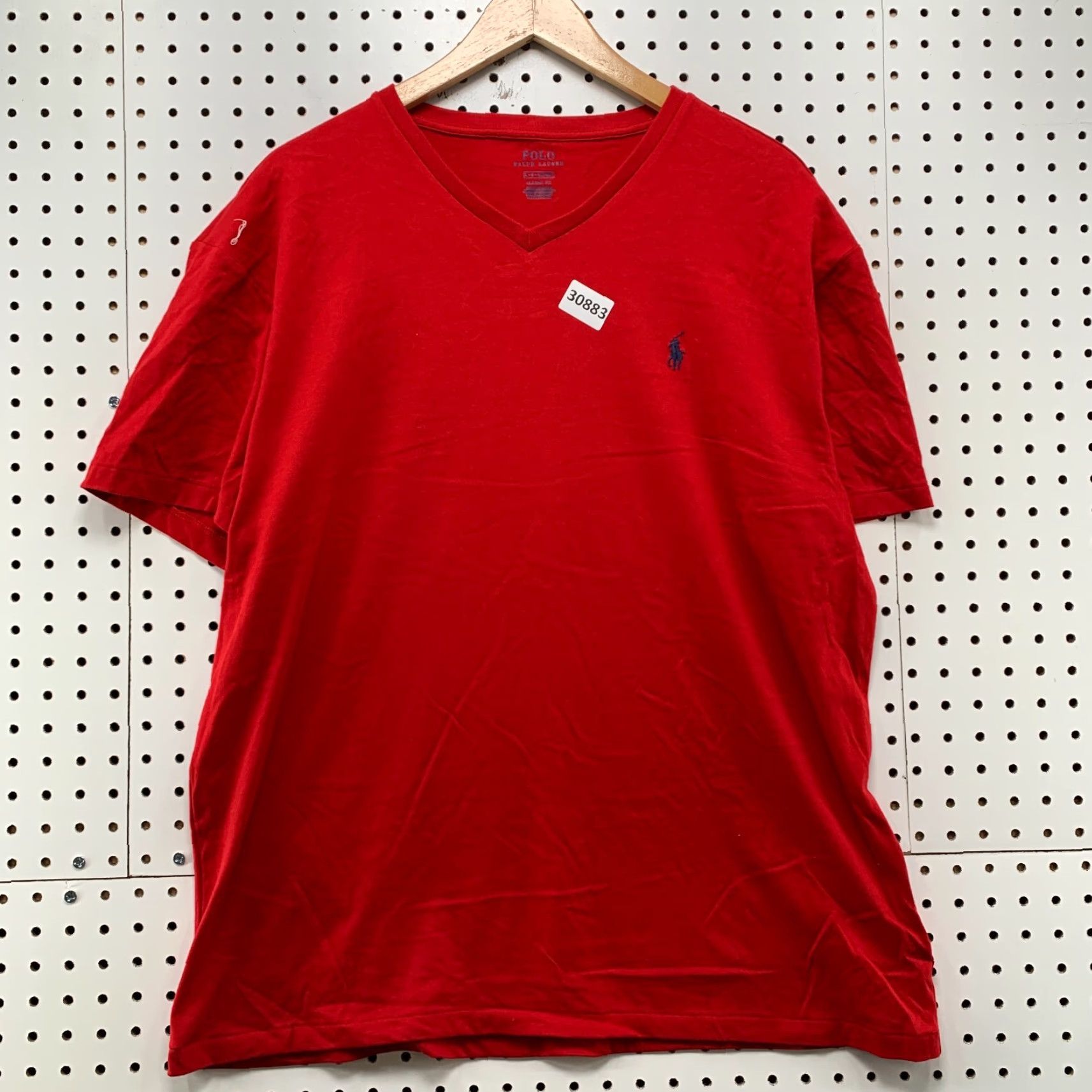 Polo Ralph Lauren Polo Ralph Lauren Shirt Mens Large Red Blue Pony V Neck Classic Fit 24X28.5 Size US L / EU 52-54 / 3 - 2 Thumbnail