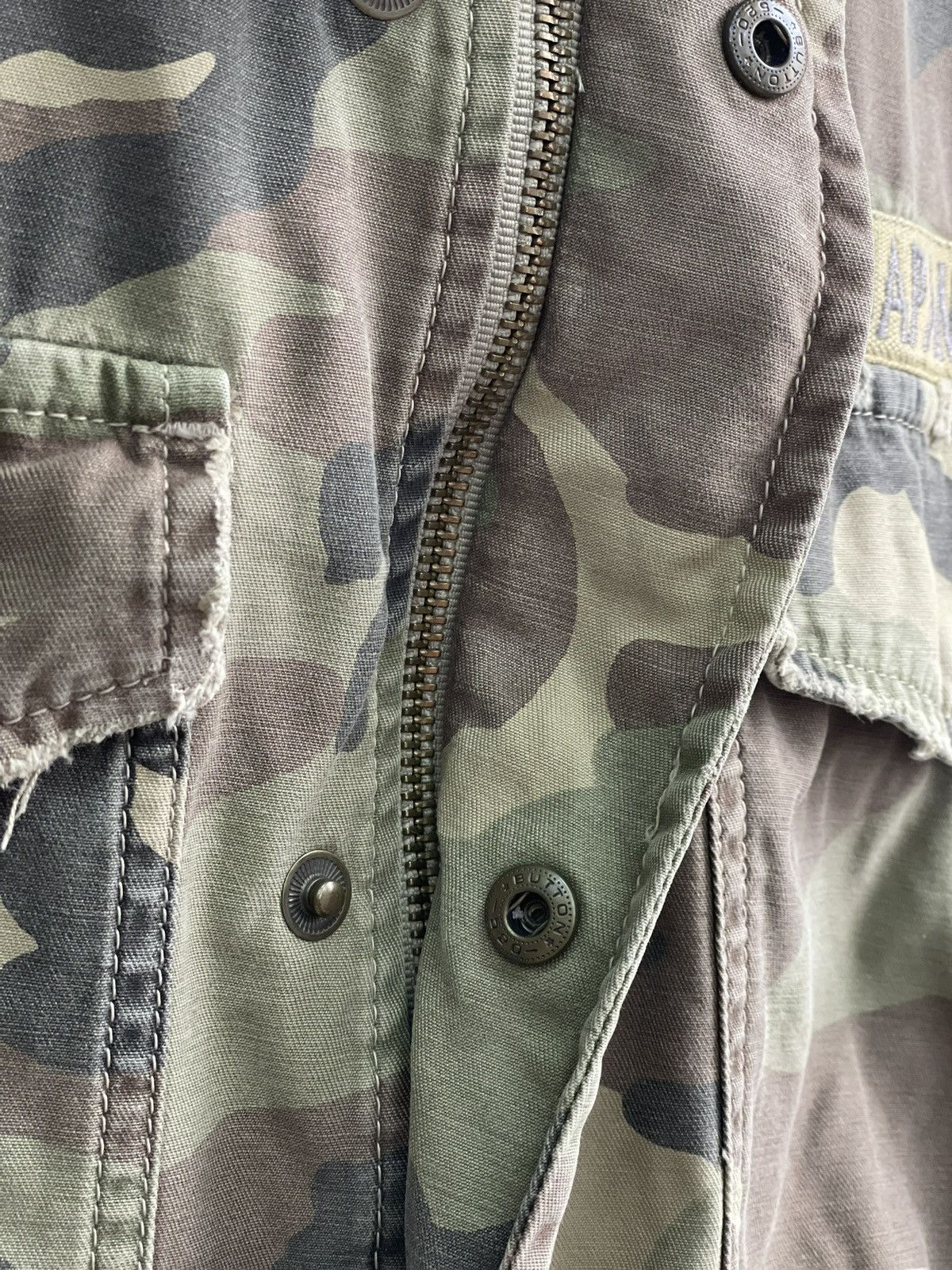 Diesel × Japanese Brand × Junya Watanabe Vintage distressed camo Japan Rags schott style jacket Size US M / EU 48-50 / 2 - 10 Thumbnail