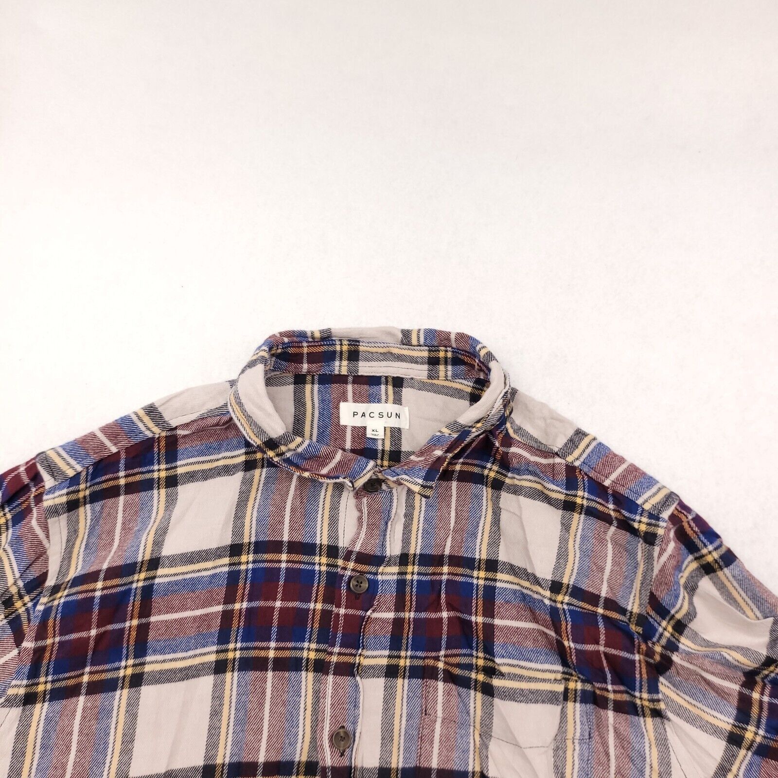 Pacsun PacSun Casual Button Up Shirt Mens Size Extra Large Red Blue Size US XL / EU 56 / 4 - 1 Thumbnail
