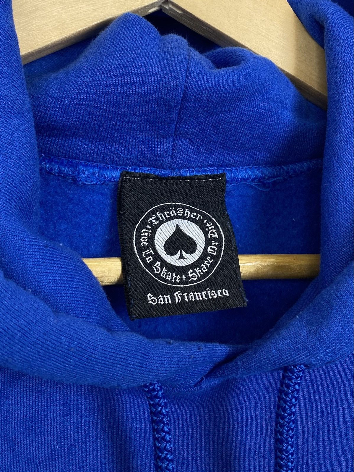 Thrasher Vintage Y2K Thrasher Magazine 3D Logo Hoodie Skate Blue Top Size US XL / EU 56 / 4 - 5 Thumbnail