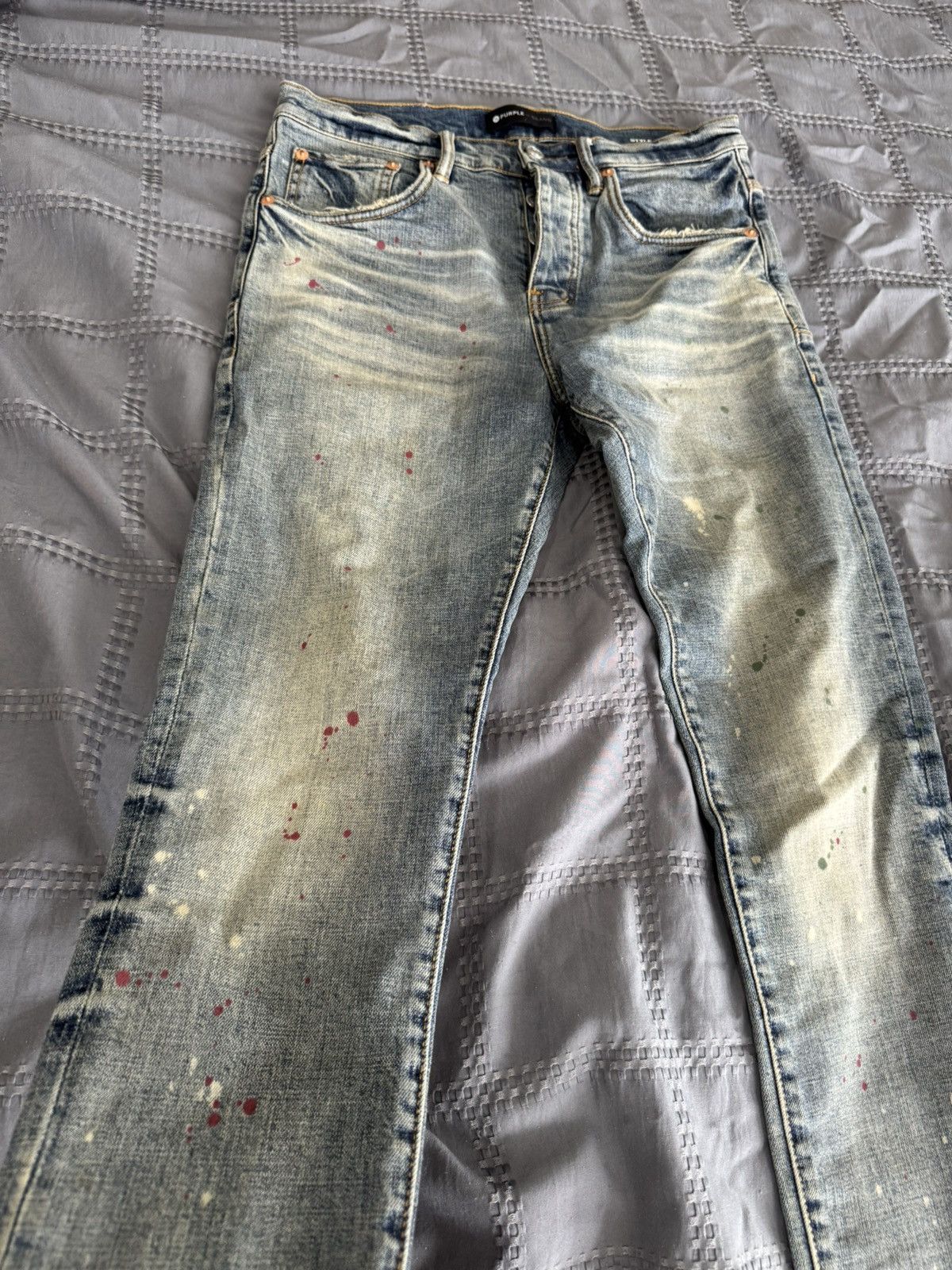 Purple Brand Purple Brand paint splatter jeans Size US 31 - 2 Thumbnail