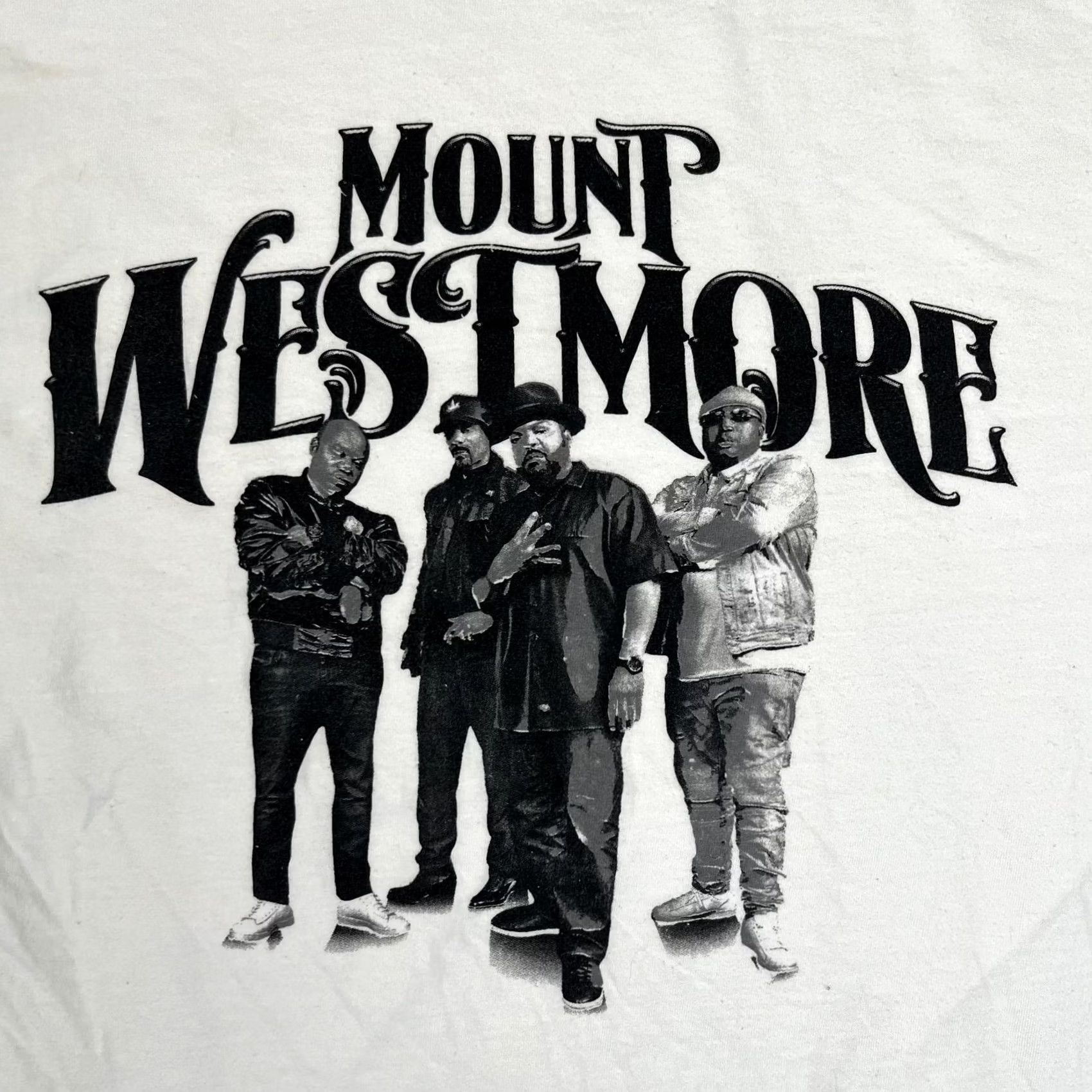 Vintage Mount Westmore Long Sleeve T-Shirt Mens 2XL White Graphic Print Hip Hop Rap Size US XXL / EU 58 / 5 - 2 Thumbnail