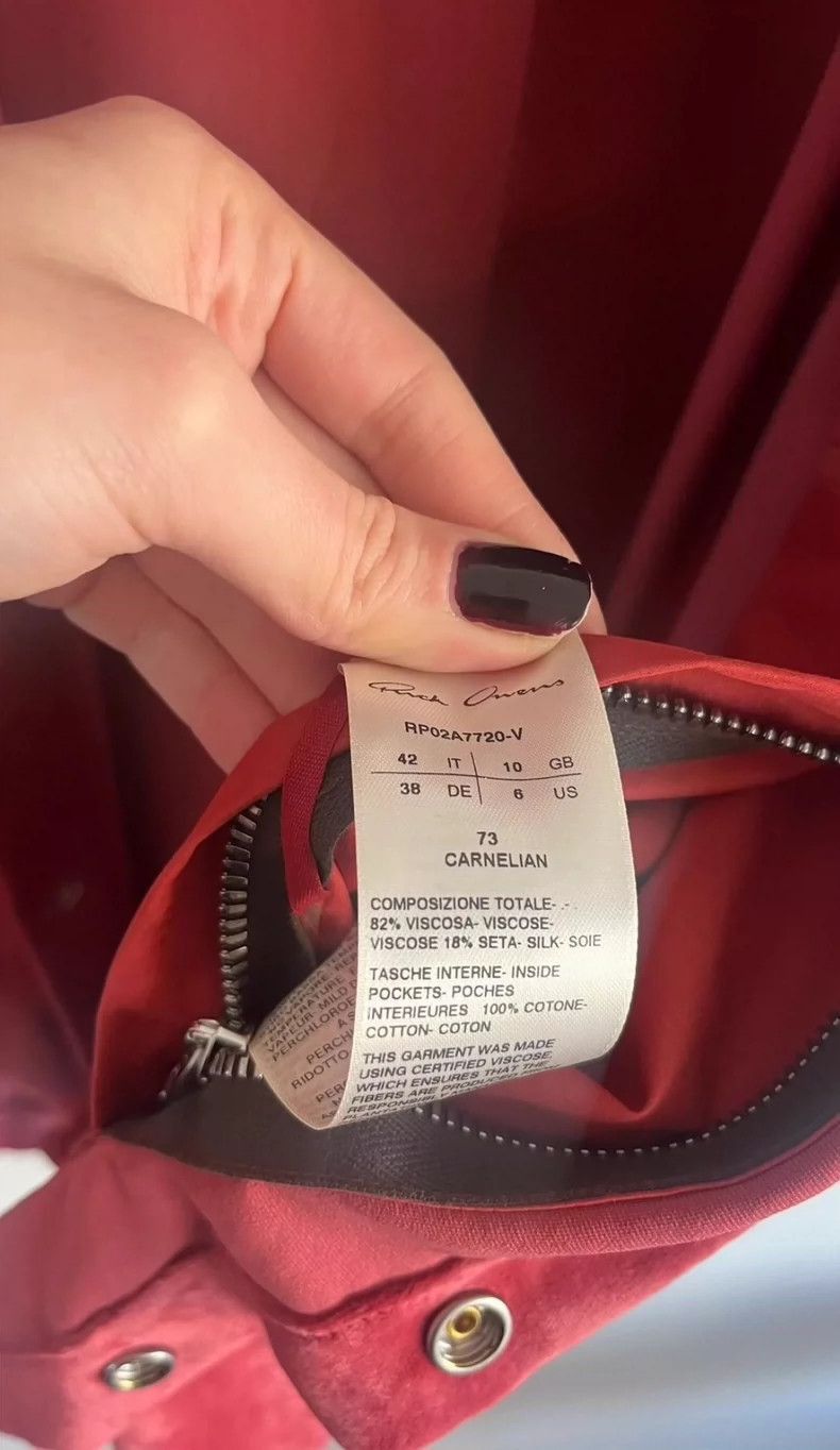 Rick Owens Rick Owens Red Velvet Oversized Jacket-2508 Size US M / EU 48-50 / 2 - 3 Thumbnail