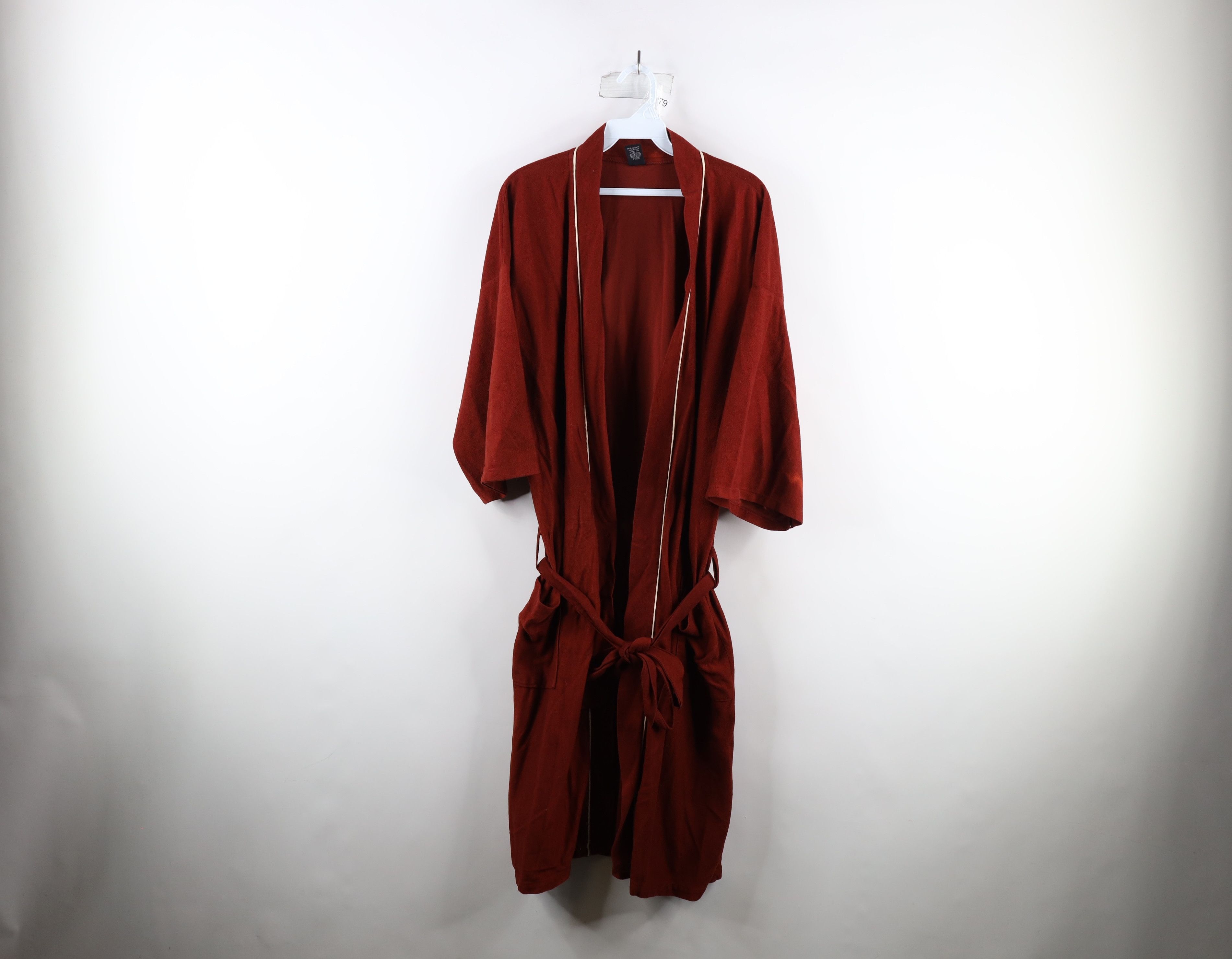 Vintage Vintage 70s Streetwear Distressed Velour Belted Bath Robe Size US L / EU 52-54 / 3 - 1 Thumbnail
