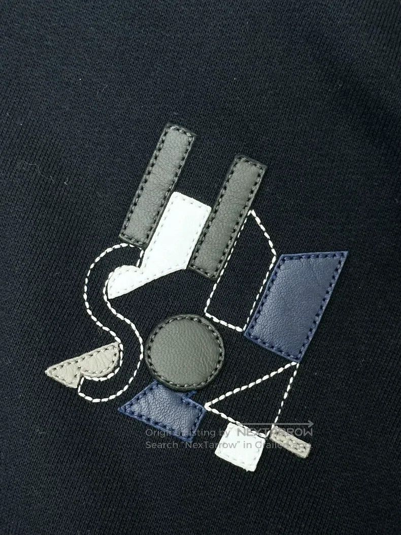 Hermes Hermes Retro geometric horse head embellished black fleece Size US M / EU 48-50 / 2 - 4 Thumbnail