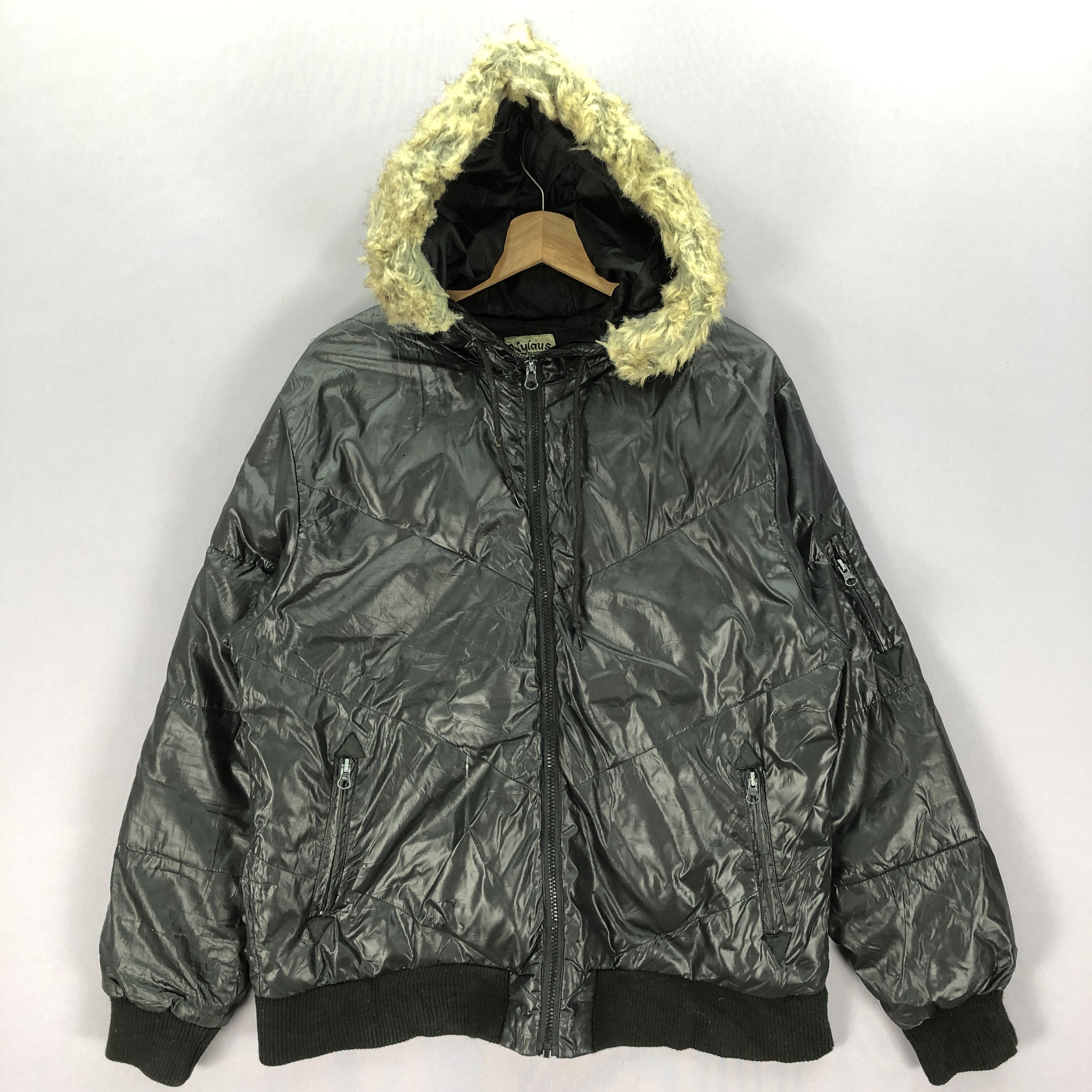 If Six Was Nine × Japanese Brand × Vintage Vintage Japanese Nylus Clothing Fur Hoodie Puffer Jackets Size US M / EU 48-50 / 2 - 2 Thumbnail