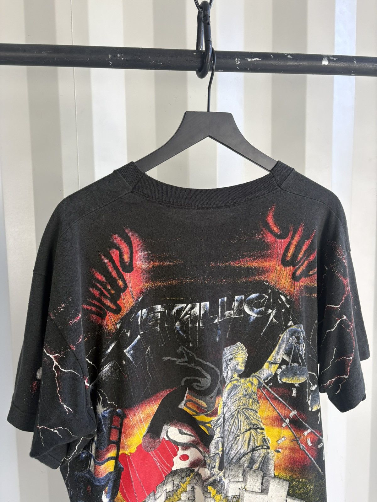 Band Tees Thrashed 91 Metallica AOP Faded Distressed Shirt GRUNGE Band Size US XL / EU 56 / 4 - 5 Thumbnail