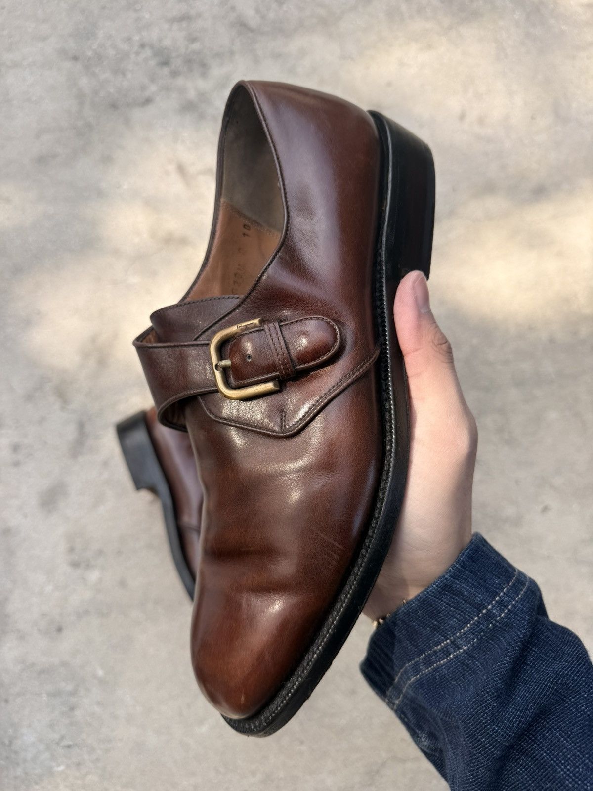 Salvatore Ferragamo Salvatore Ferragamo Shoes Tramezza Handmade Italy Monk Strap Size US 8 / EU 41 - 1 Thumbnail