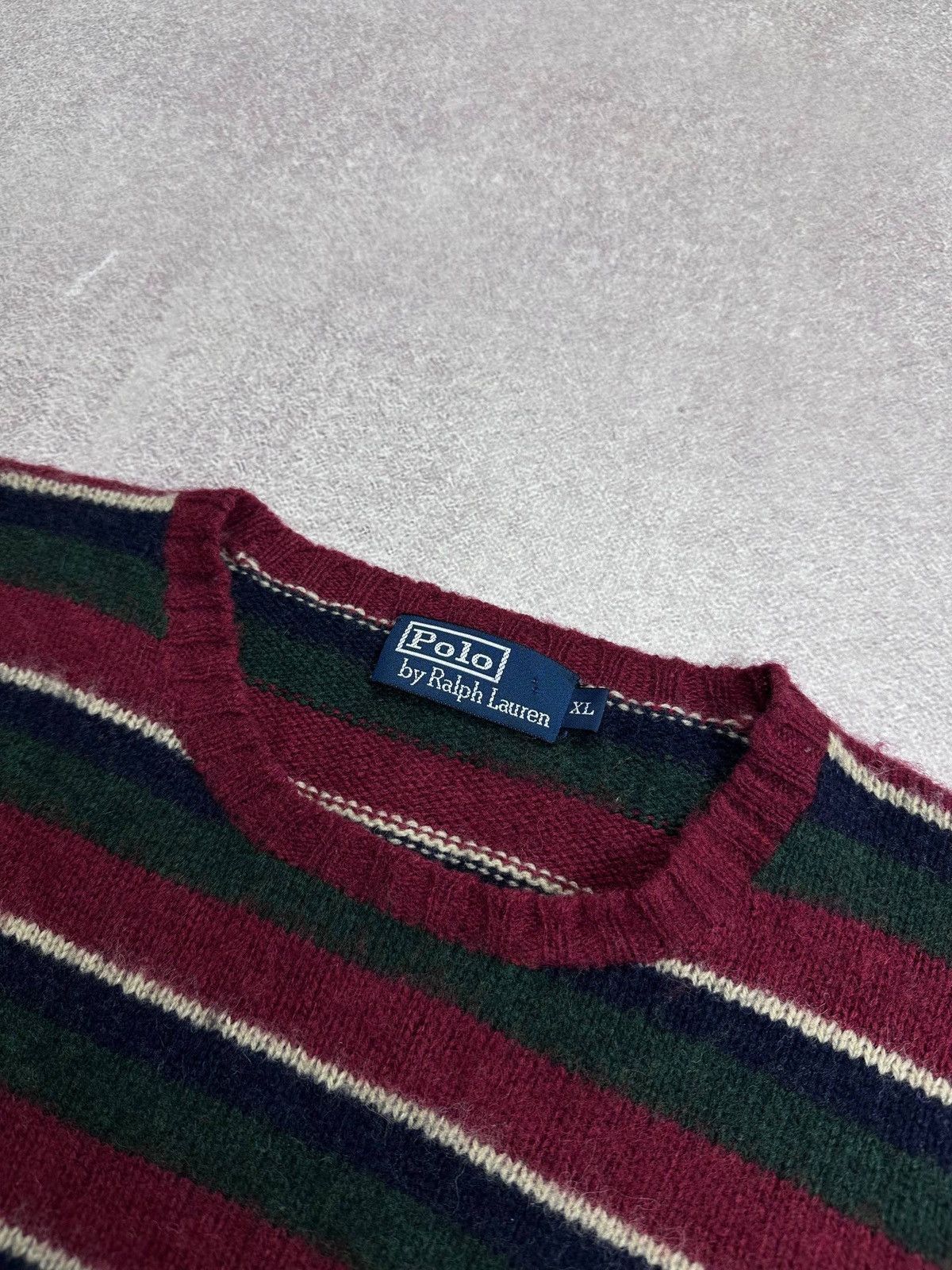 Polo Ralph Lauren Vintage Polo Ralph Lauren Striped Grunge Knit Sweater XL Men Size US XL / EU 56 / 4 - 4 Thumbnail