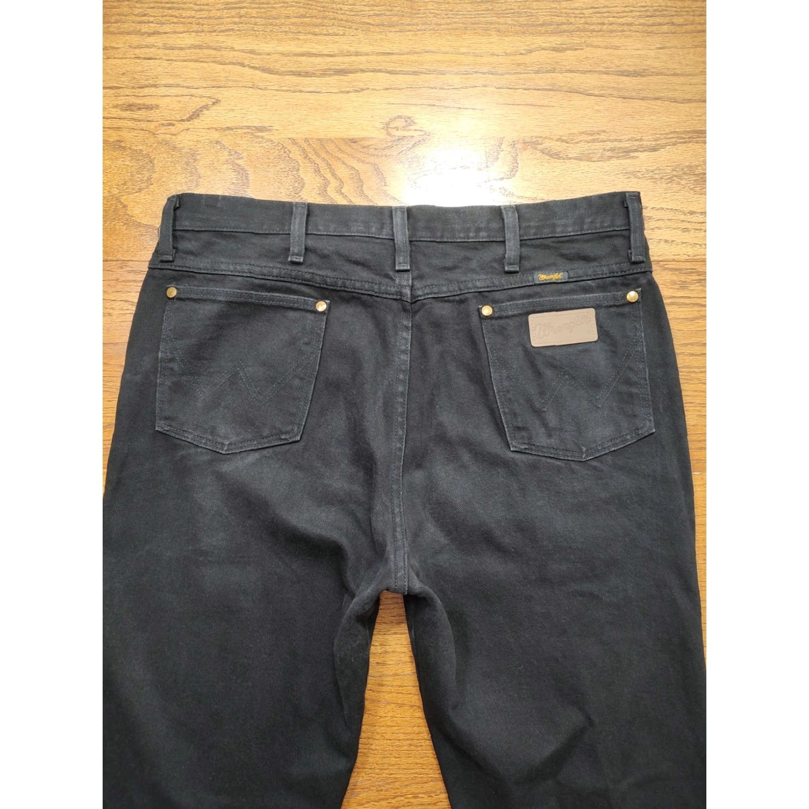 Wrangler VINTAGE Wrangler Cowboy Cut Denim Jeans 36x32 Mens Black 80s 90s Western Rodeo Logo 5-Pocket Classic Straight Size US 36 / EU 52 - 3 Thumbnail