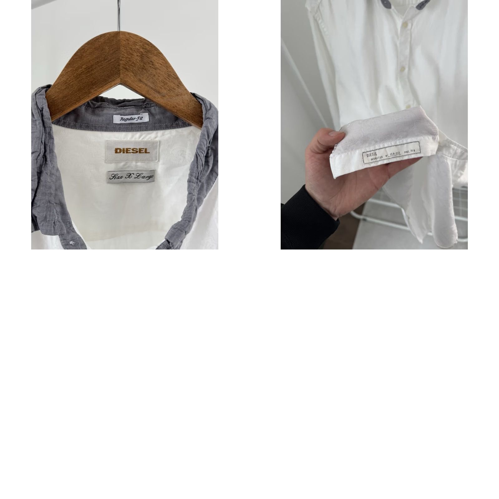 Diesel VINTAGE Diesel Monogram White Button-Up Shirt Men XL Size L/Xl Size US XL / EU 56 / 4 - 8 Thumbnail