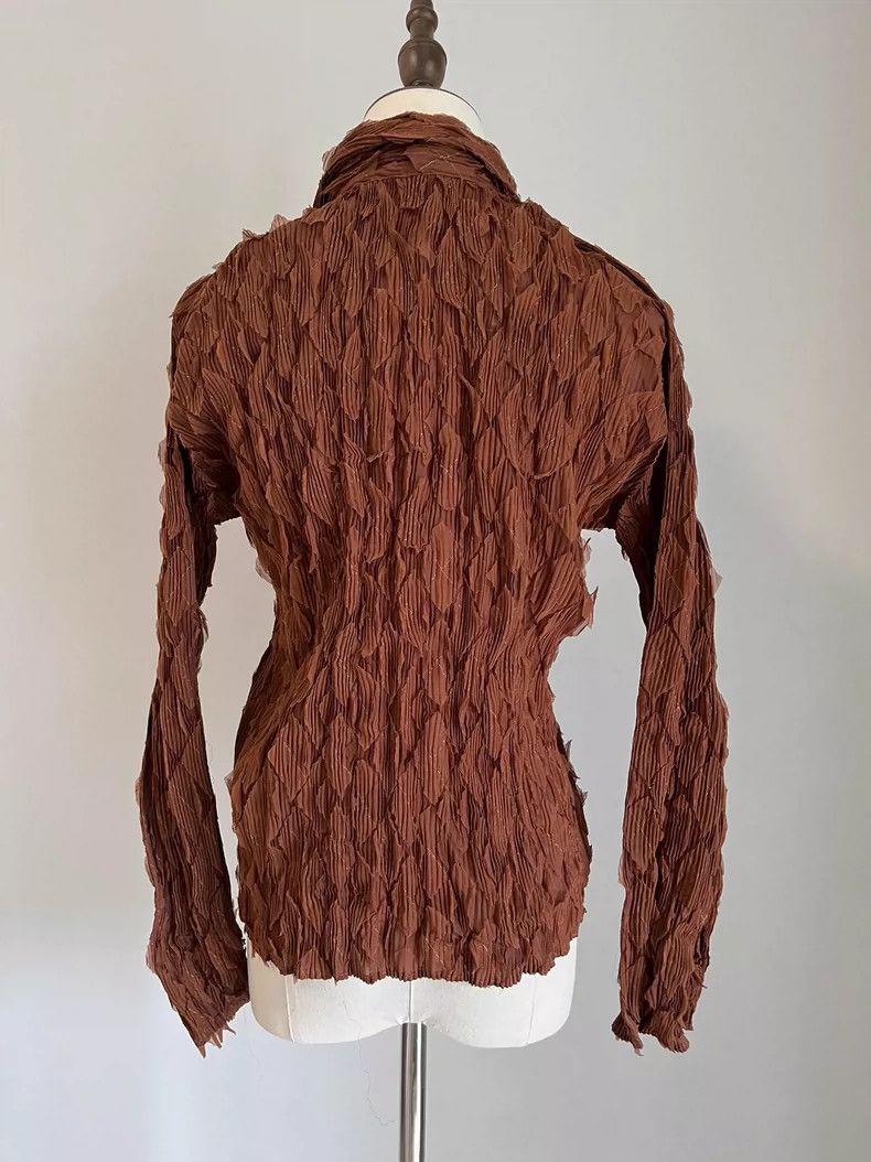Other Issey Miyake size:2 Brown mainline heavy-duty patch cardig Size S / US 4 / IT 40 - 5 Thumbnail