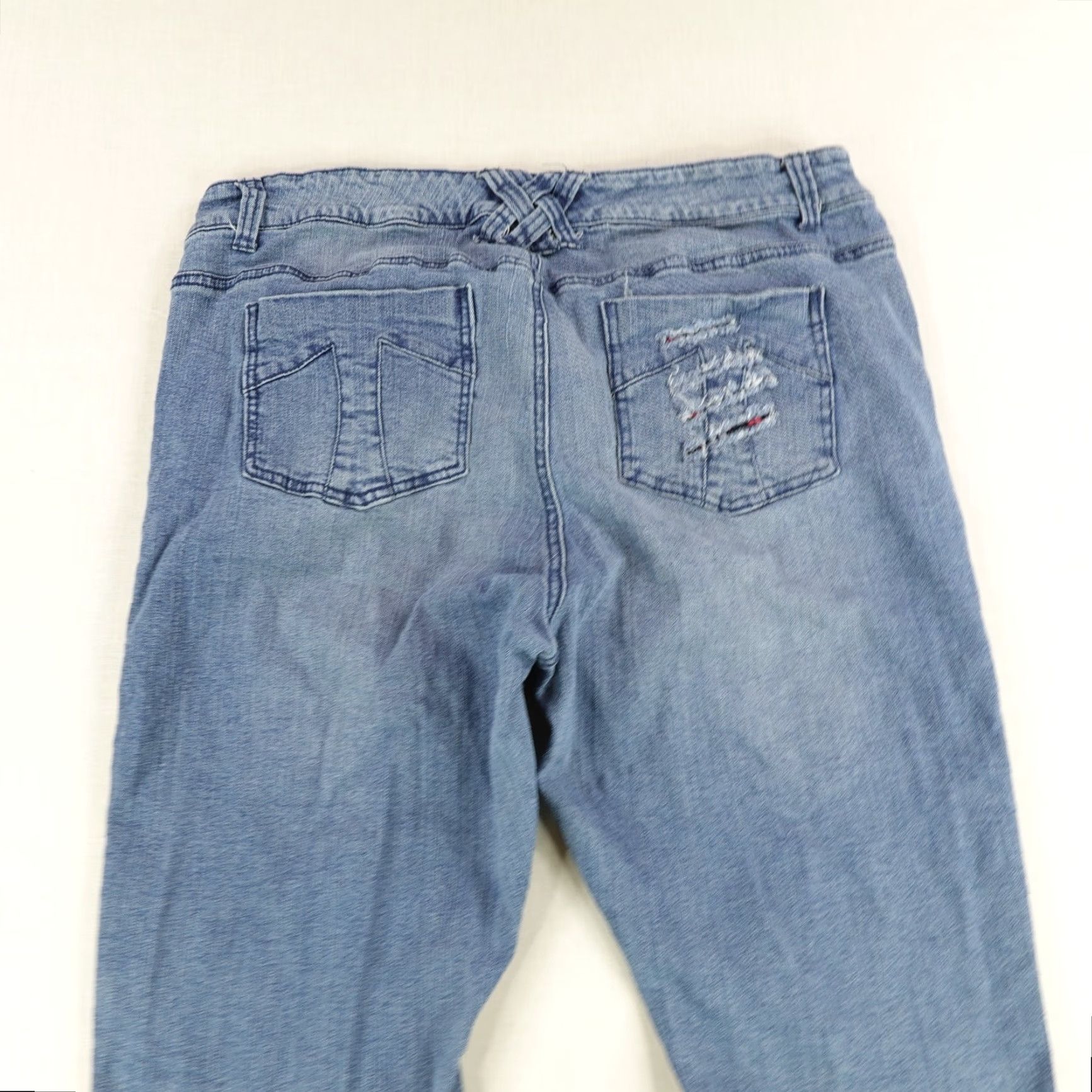 Trippen VINTAGE Tripp NYC Jeans Womens 18 Slim Fit Distressed Denim Goth Punk Cotton Blend Blue 2000s Size 35" - 5 Thumbnail