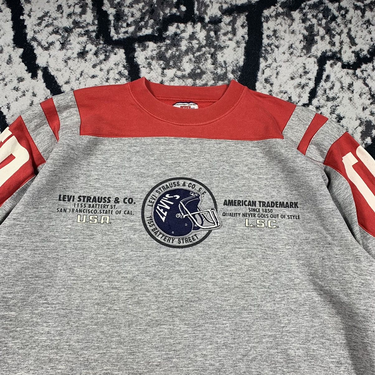 Levi's × Levi's Vintage Clothing × Vintage Vintage 90’s Levi’s Baseball USA Sweatshirt Embroidery Size US XL / EU 56 / 4 - 4 Thumbnail