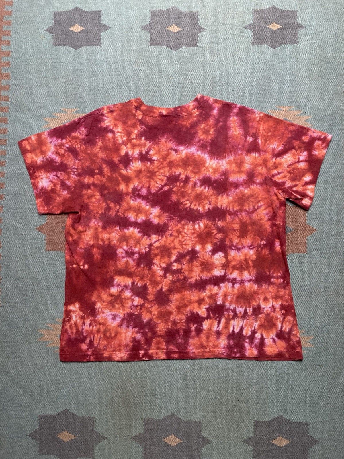 Vintage Vtg tie dye t shirt cotton sunburst hippie fractal adult XL Size US XL / EU 56 / 4 - 5 Thumbnail