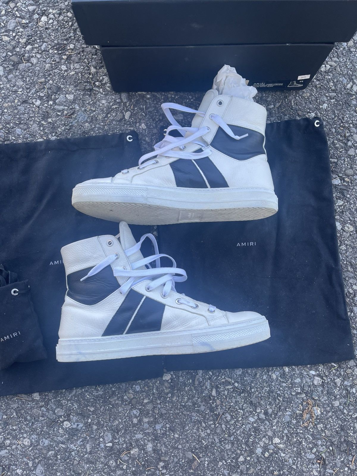 Amiri Amiri Sunset Sneaker Hi Top sz. 44 white / black leather Size US 11 / EU 44 - 6 Thumbnail