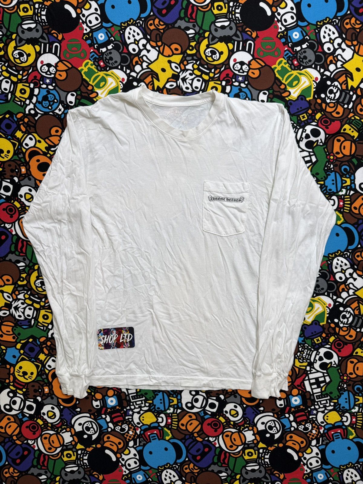 Chrome Hearts Chrome Hearts White Script Logo Long Sleeve Tee Size US L / EU 52-54 / 3 - 2 Thumbnail