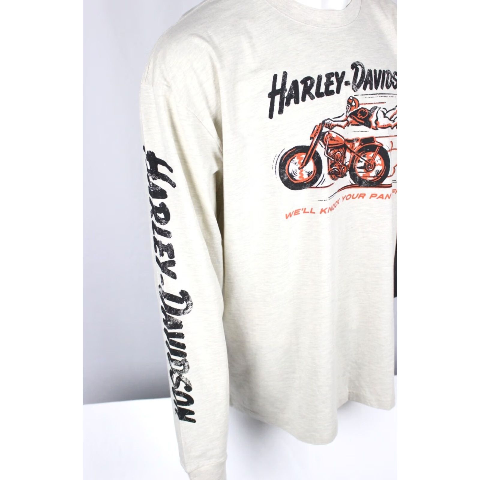 Harley Davidson Harley-Davidson T-Shirt Long Sleeve 2XL Tan Graphic Print Crew Neck Mens Regular Size US XXL / EU 58 / 5 - 4 Thumbnail