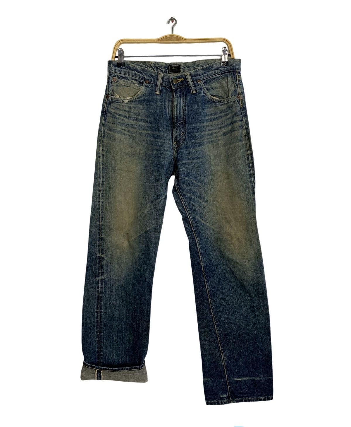 90s Lee Indigo Selvedge Denim Jeans Straight Cut