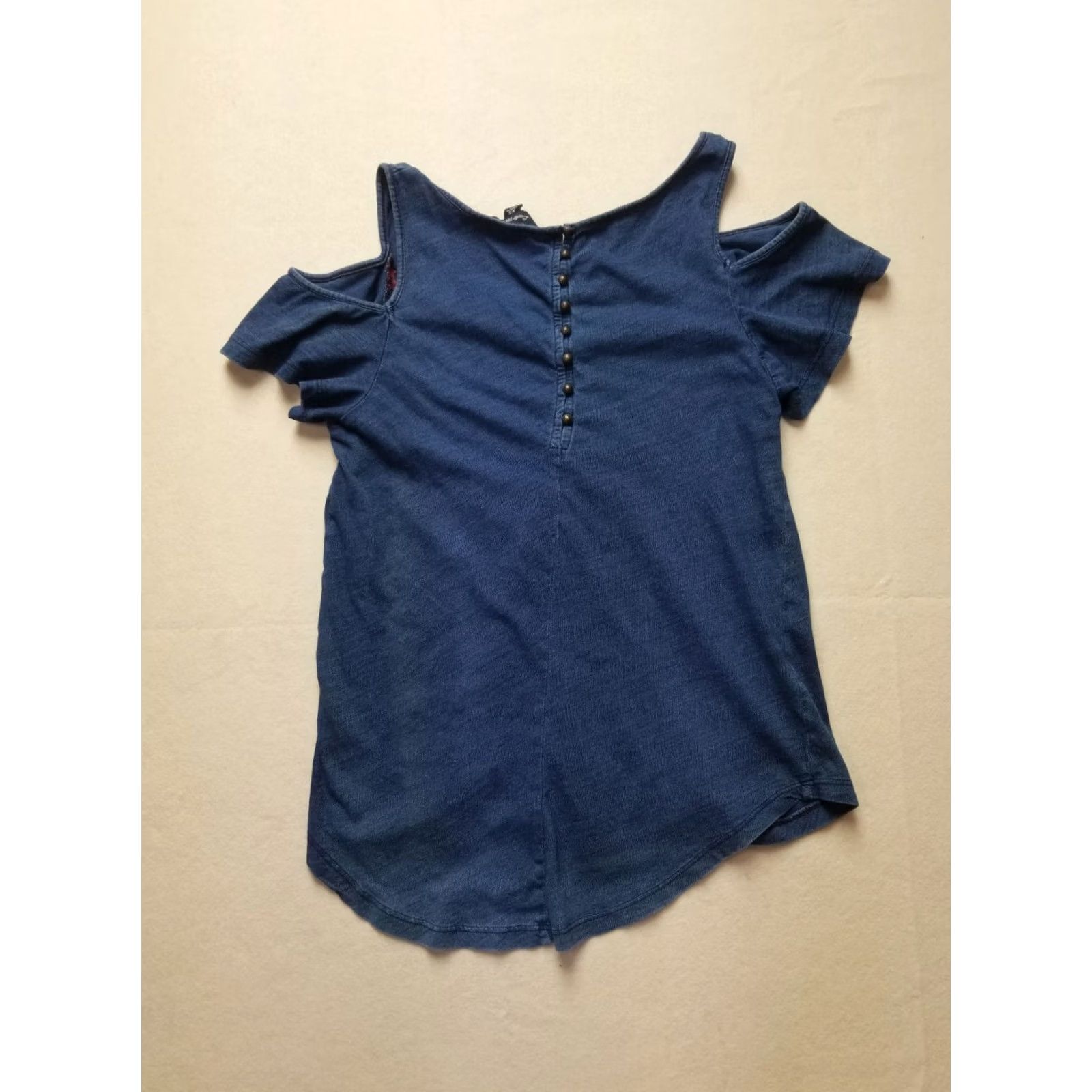 Lucky Brand Lucky Brand Tank Top XS Open Shoulder Embroidered Paisley Blue Boho Women Sleeveless Casual Party/Cocktail Travel Size XS / US 0-2 / IT 36-38 - 2 Thumbnail
