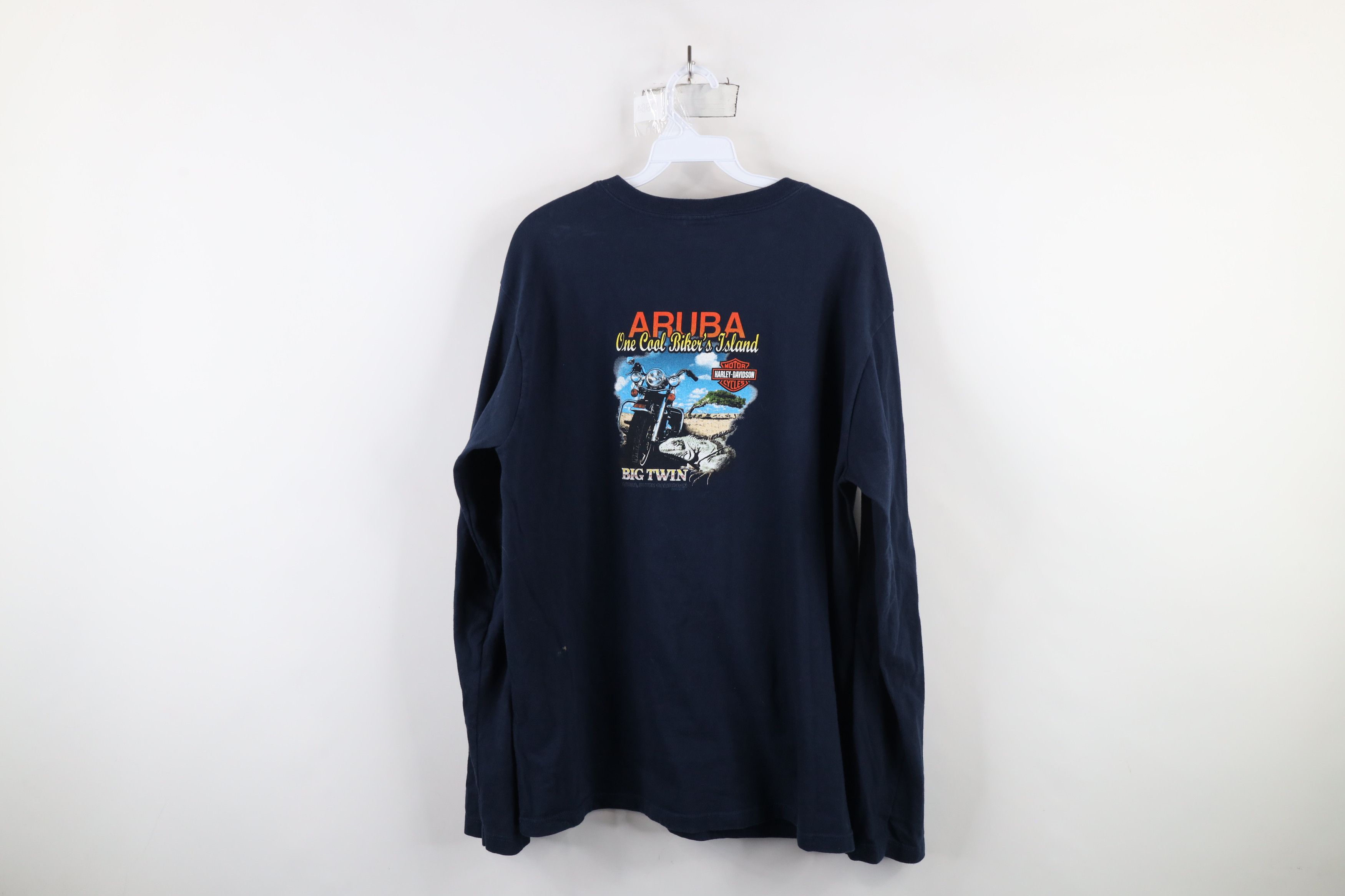 Harley Davidson × Vintage Vintage Y2K 2003 Harley Davidson Tribal T-Shirt Blue USA Size XL / US 12-14 / IT 48-50 - 14 Thumbnail