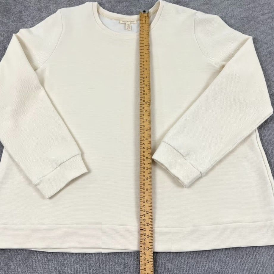 Eileen Fisher EILEEN FISHER Top Womens XL Yellow Organic Cotton Crew Neck Casual Blouse USA Made Size XL / US 12-14 / IT 48-50 - 4 Thumbnail