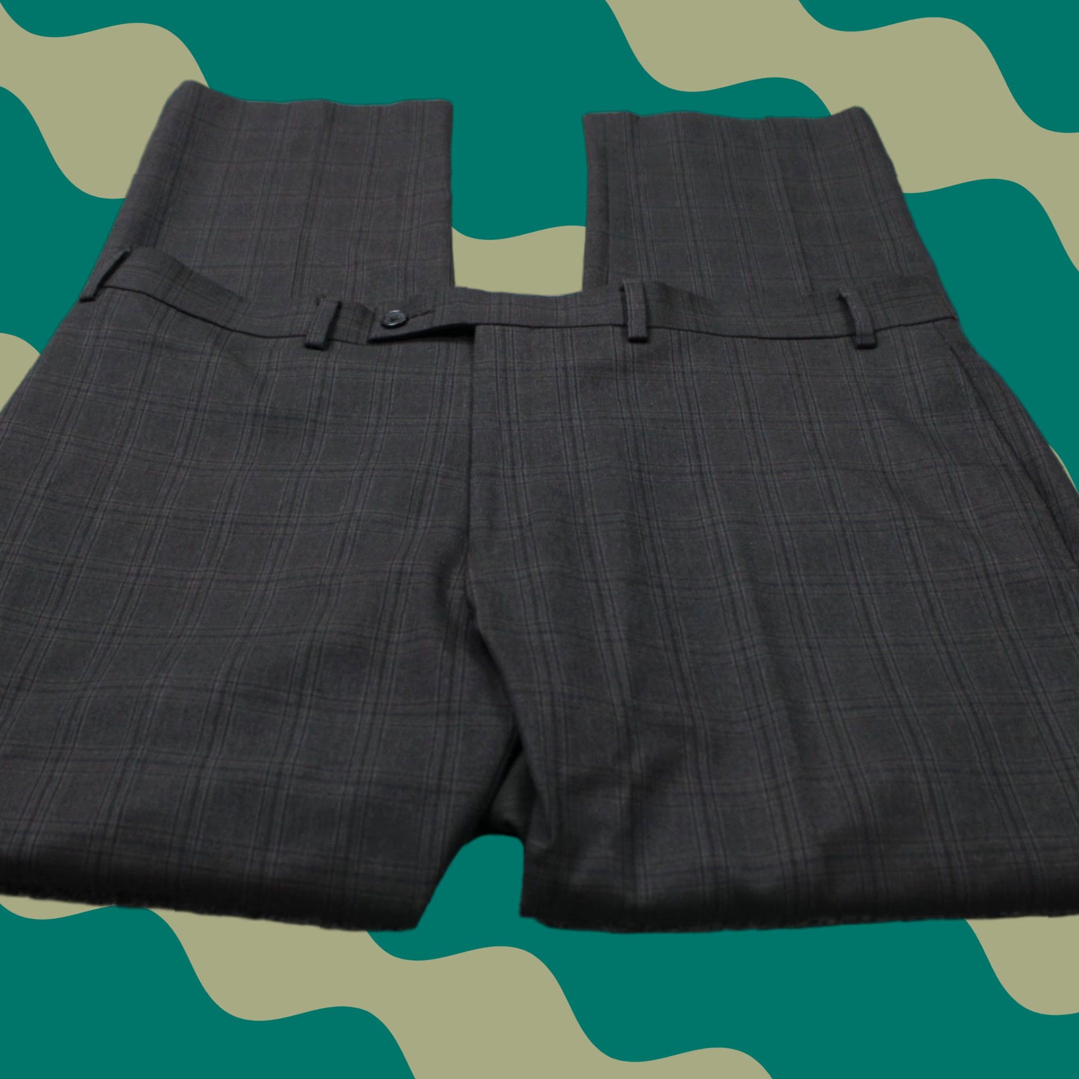 Ralph Lauren LAUREN Ralph Lauren Pants Mens 40x30 Gray Wool/Polyester Flat Front Dress Pants Front Button Zip Size US 40 / EU 56 - 1 Thumbnail