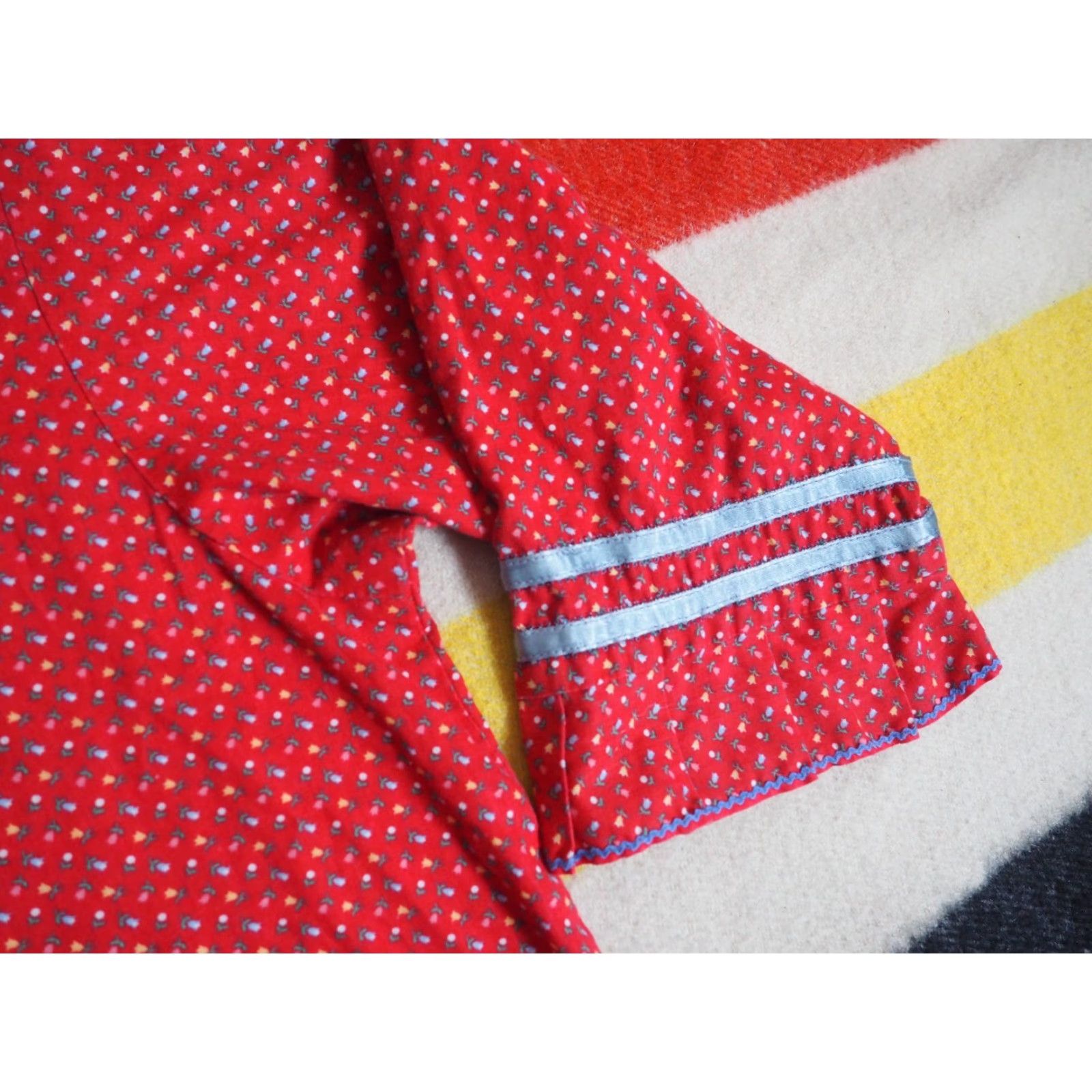 Bell VTG 70s Floral Rustic Red Western Bell Sleeve Boho Hippy Pullover Shirt L Mens Womens? Not specified Size L / US 10 / IT 46 - 4 Thumbnail