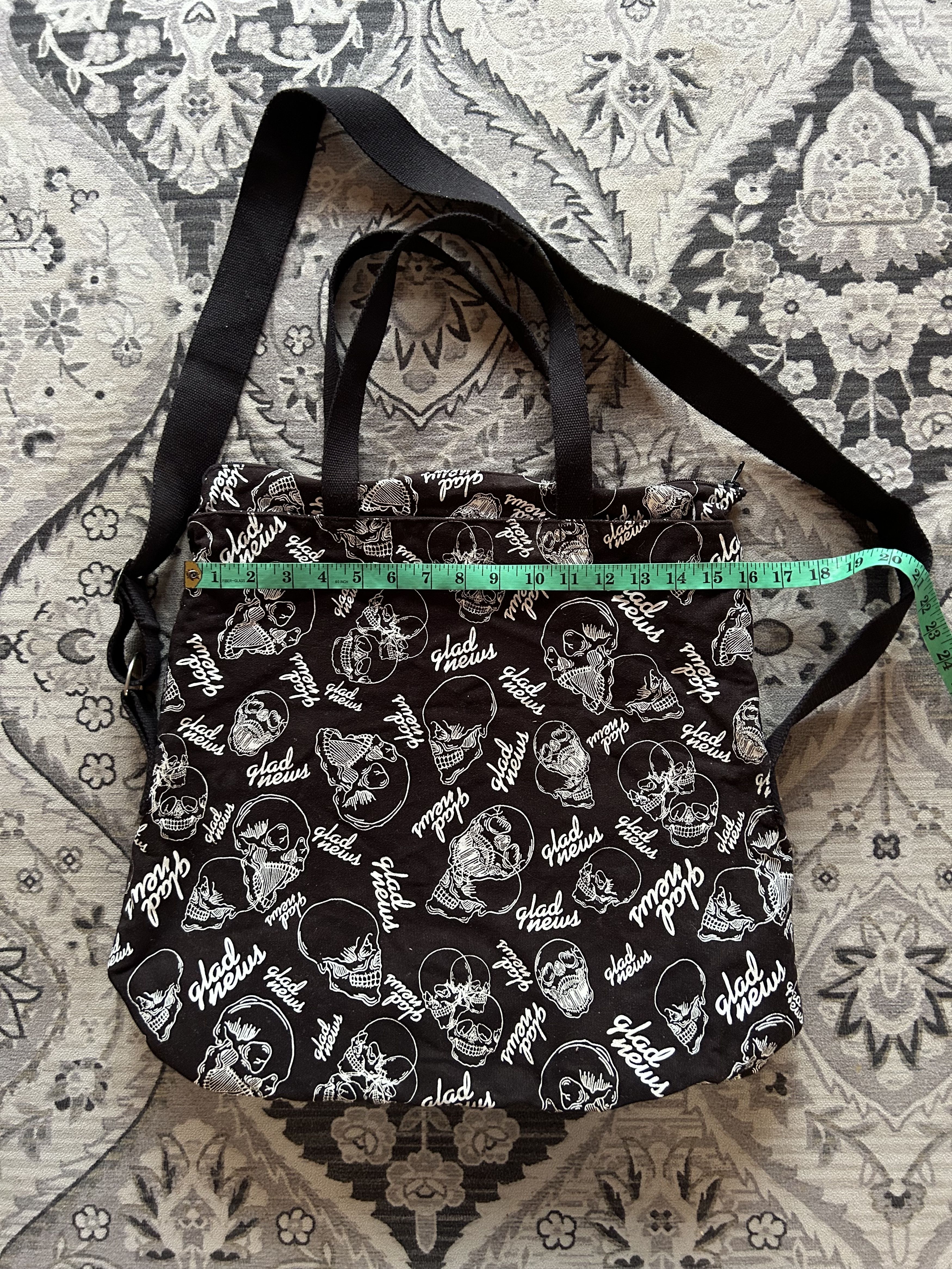 If Six Was Nine Glad News Skull Printed Cross Body Y2K Heisei Gothic Punk Size ONE SIZE - 5 Thumbnail