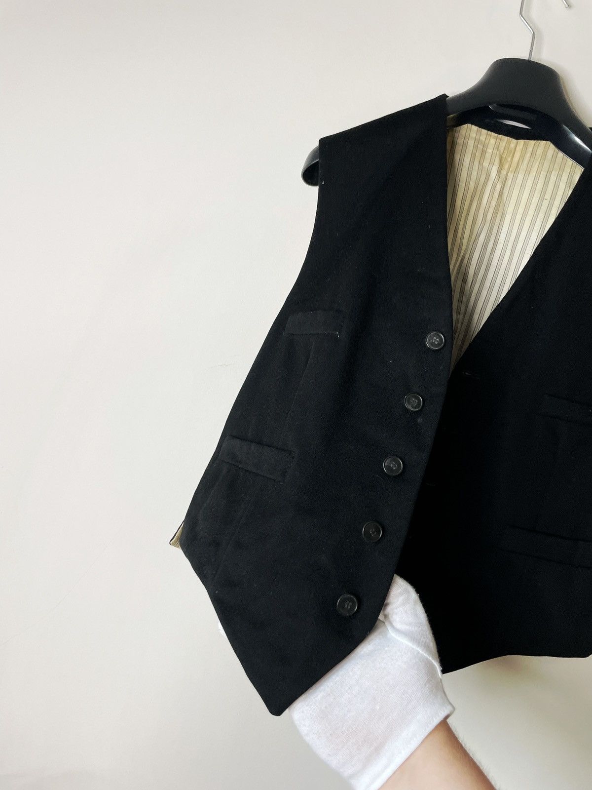 Vintage Antique Black Edwardian Waistcoat Tailored Fit Waistcoat Size US S / EU 44-46 / 1 - 6 Thumbnail
