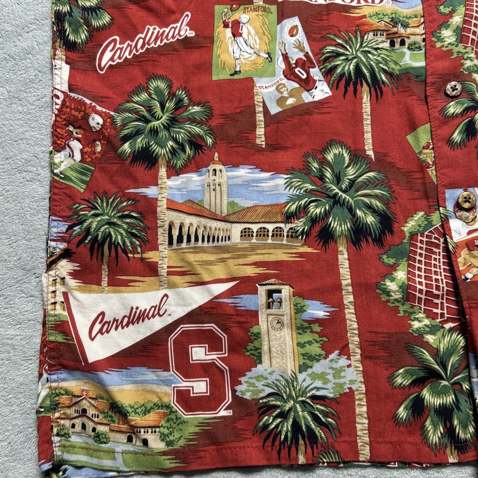 Reyn Spooner Reyn Spooner NCAA Stanford Louis Cardinals Large Band Collar Size US L / EU 52-54 / 3 - 9 Thumbnail