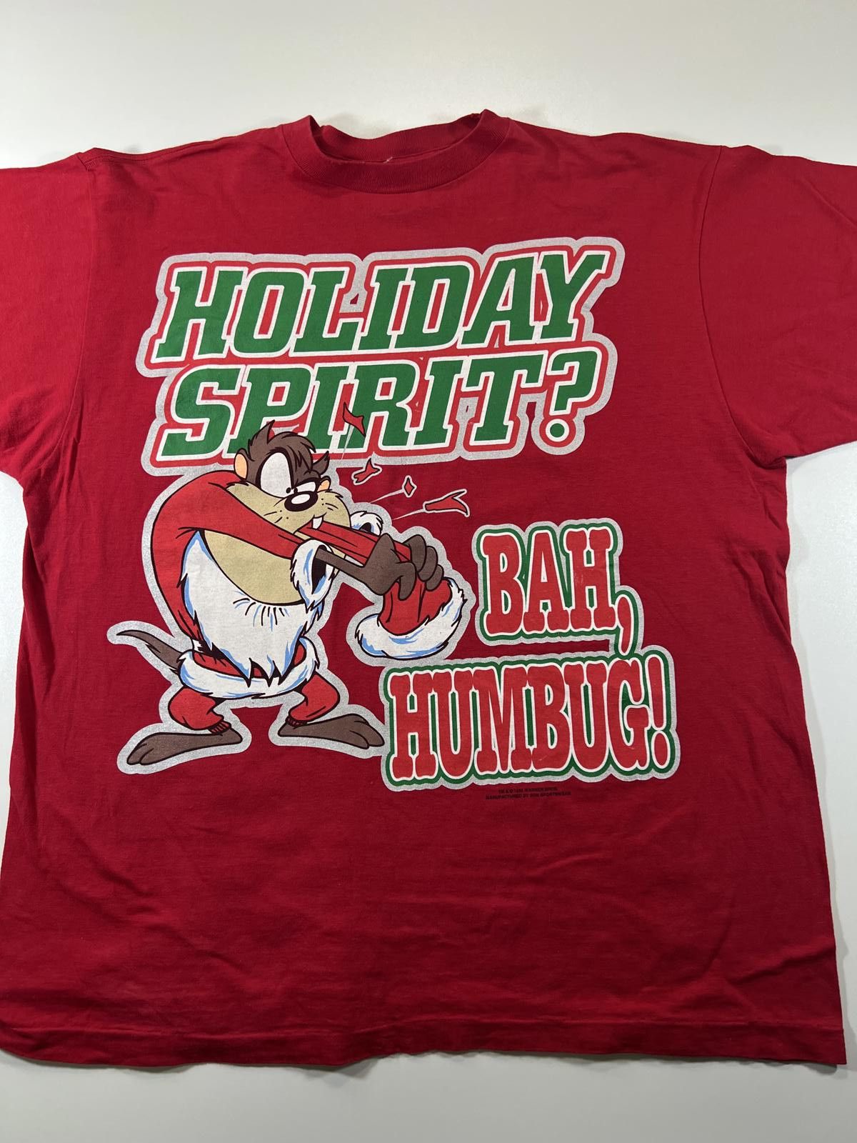 Other Looney Tunes Holiday Spirit Taz Red Graphic T-Shirt Size US XL / EU 56 / 4 - 1 Thumbnail