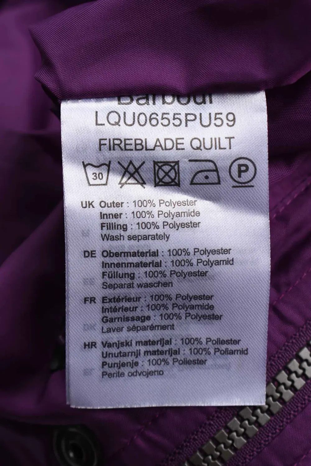 Barbour Women's Barbour International Fireblade Jacket Purple Size M Size M / US 6-8 / IT 42-44 - 6 Thumbnail