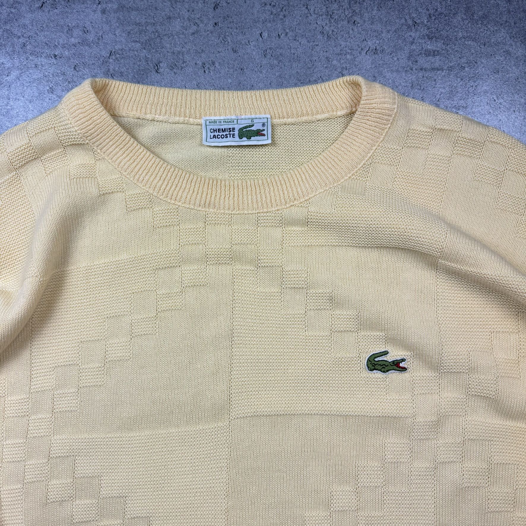 Lacoste × Vintage 1990’s Vintage Chemise Lacoste Sweater Made in France Size US XL / EU 56 / 4 - 3 Thumbnail