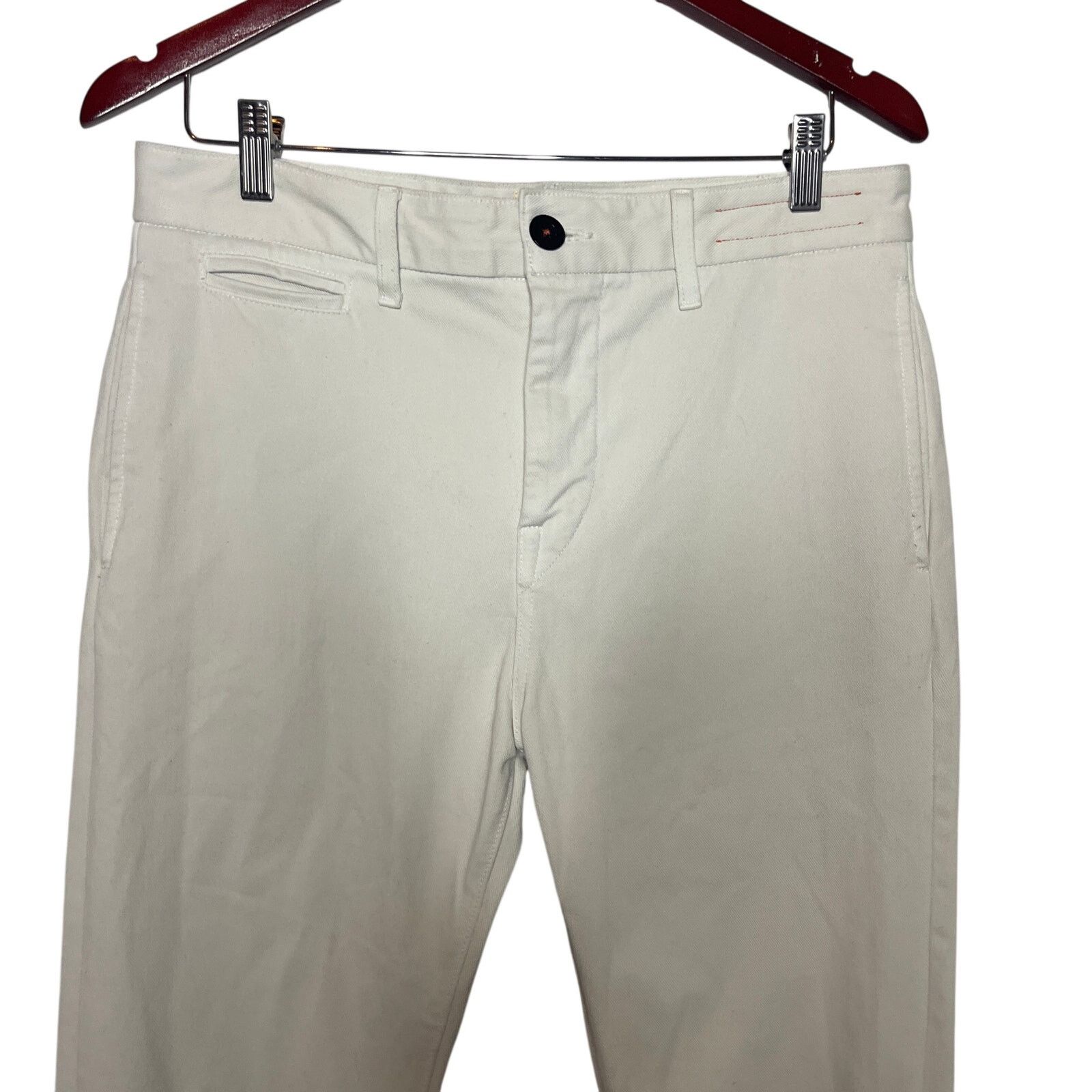 Hiroshi Kato Hiroshi Kato Denit Slim Fit Stretch Chino Pants cream 30x32 Size US 30 / EU 46 - 4 Thumbnail