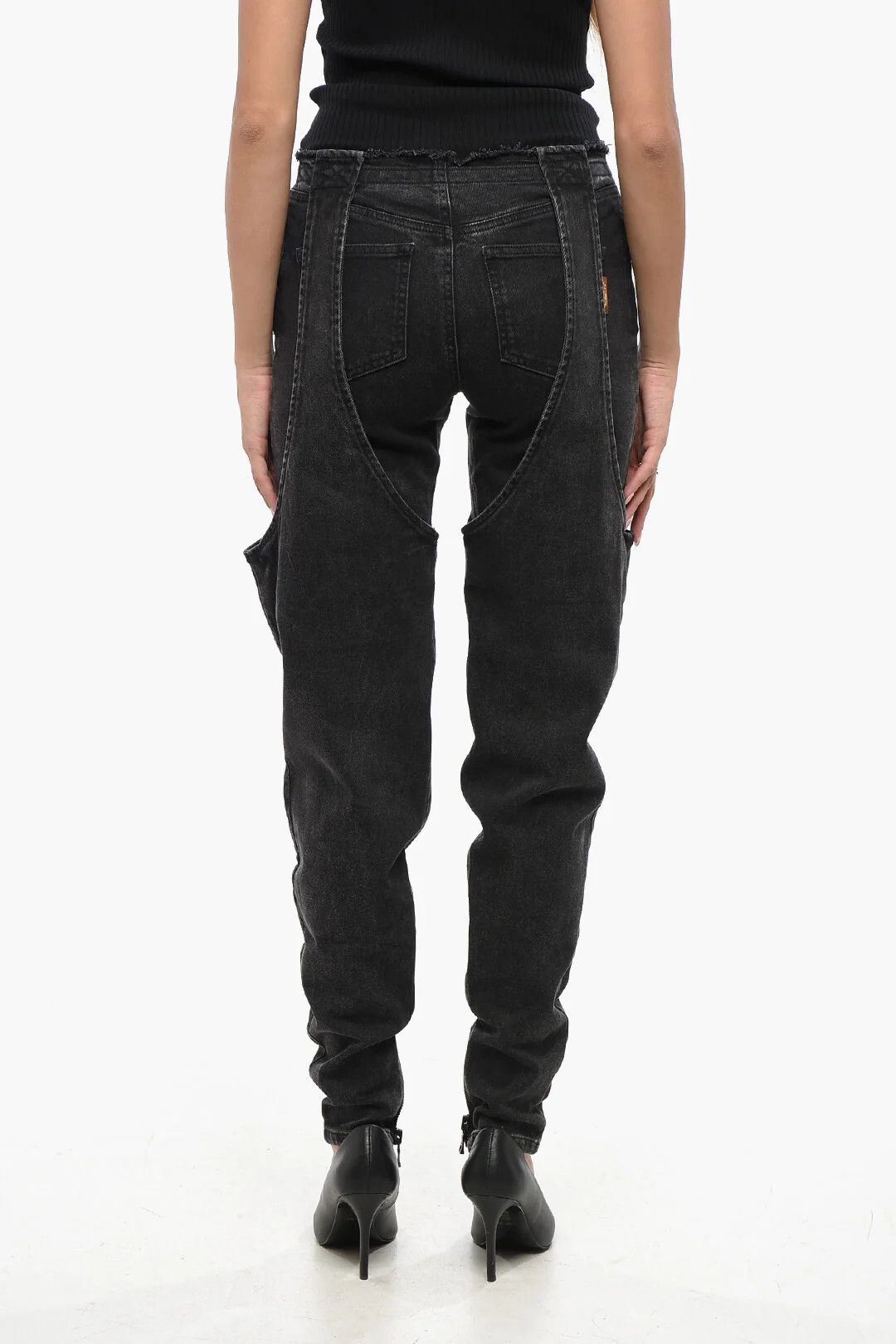 Balmain og1mm0326 Stretch Denim Jeans in Black Size 38" / US 16 / IT 52 - 2 Thumbnail