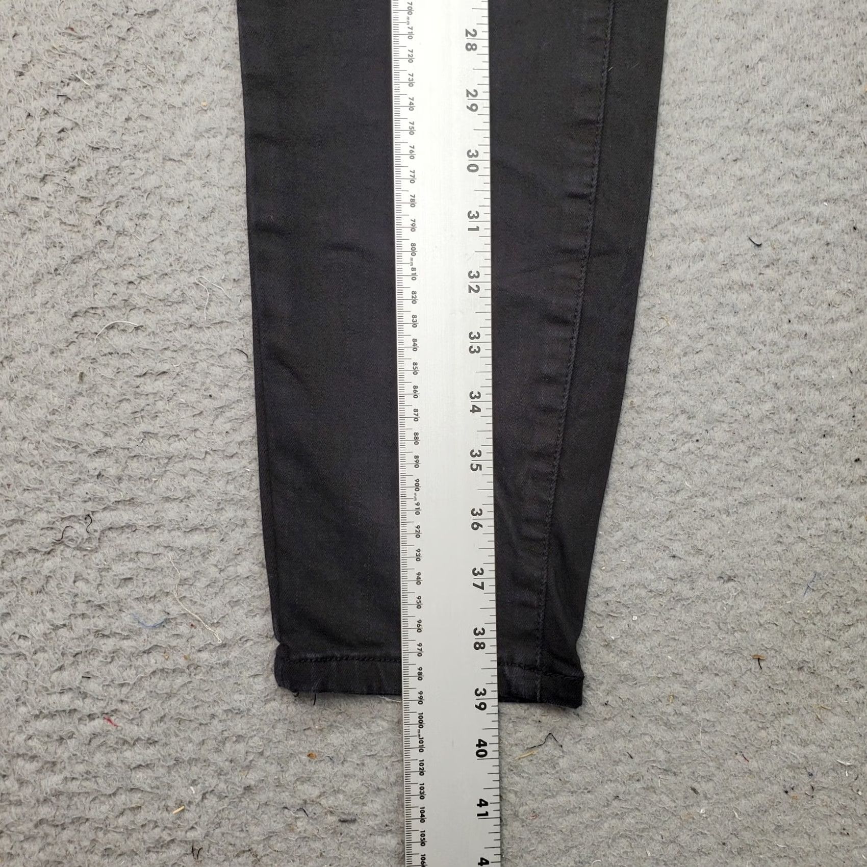Vintage VINTAGE? No. KanCan Jeans Women Slim Black 5-Pocket Denim Skinny Button Flat Front 15/31 28in Inseam Pants NY? Size 36" / US 14 / IT 50 - 3 Thumbnail