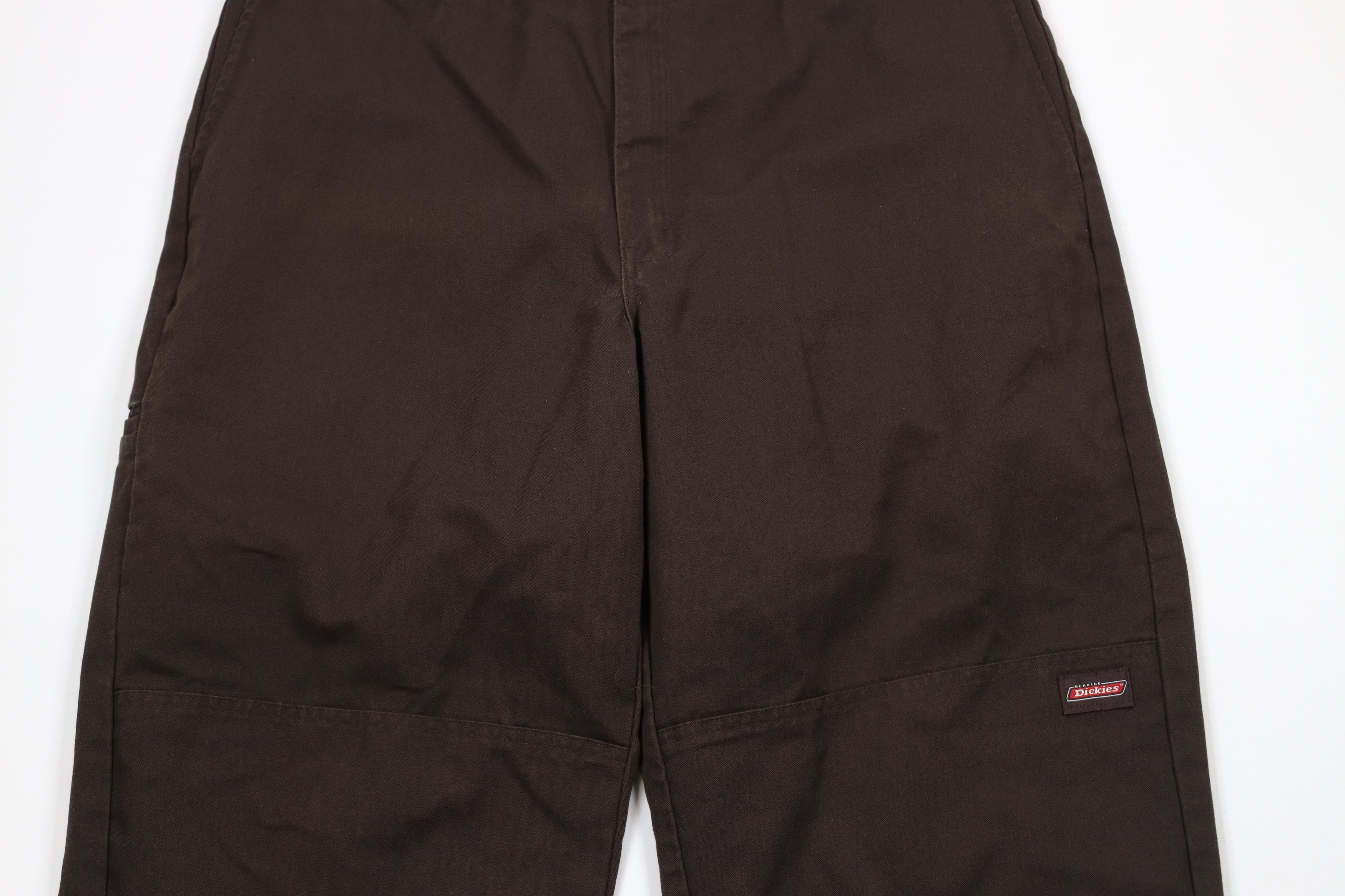 Dickies × Vintage Vintage Dickies Spell Out Double Knee Wide Leg Pants Brown Size 36" / US 14 / IT 50 - 3 Thumbnail