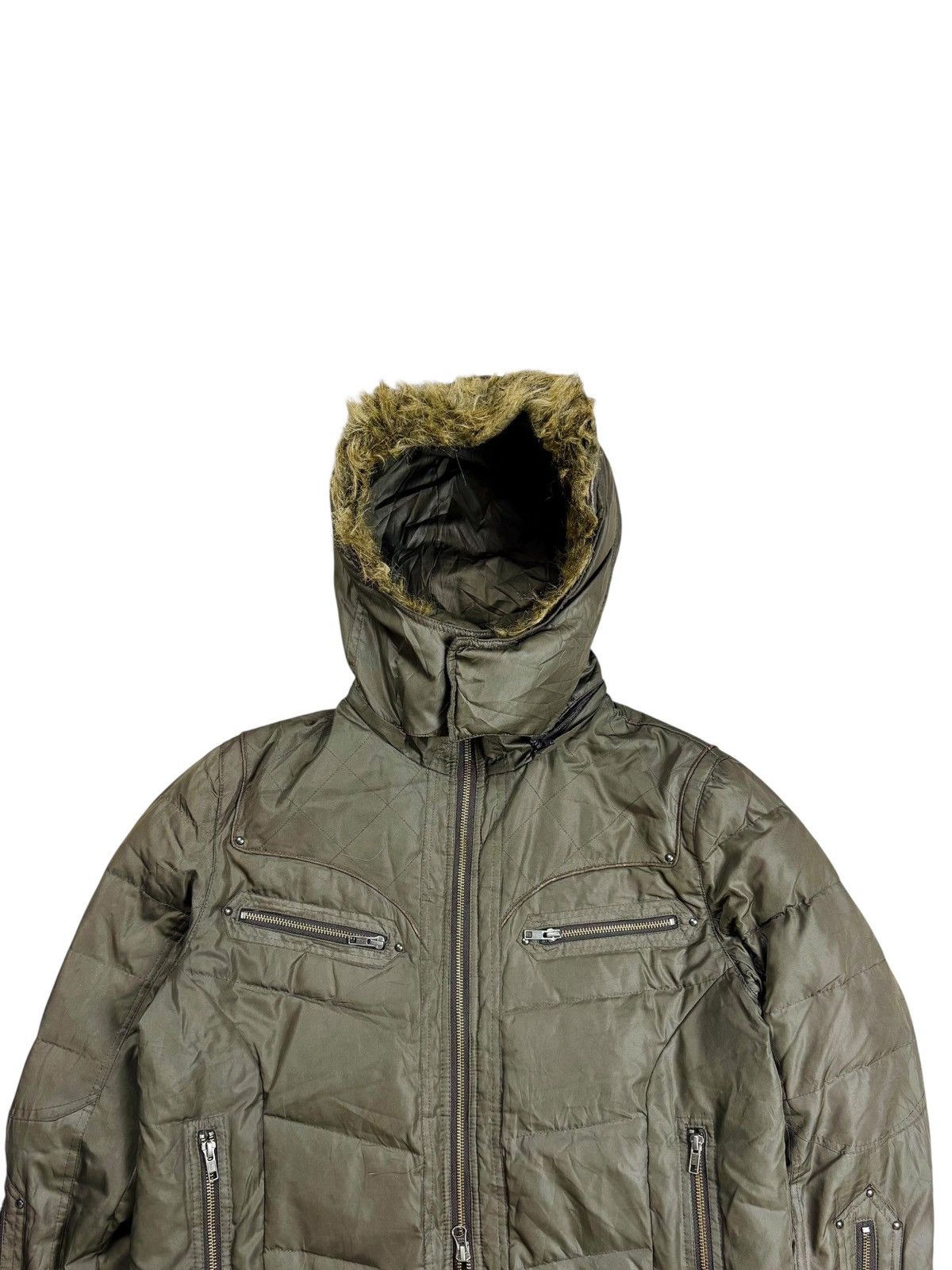 Shellac 2000s Schlussel - Fur Hoodie Biker Jacket Size US M / EU 48-50 / 2 - 6 Thumbnail