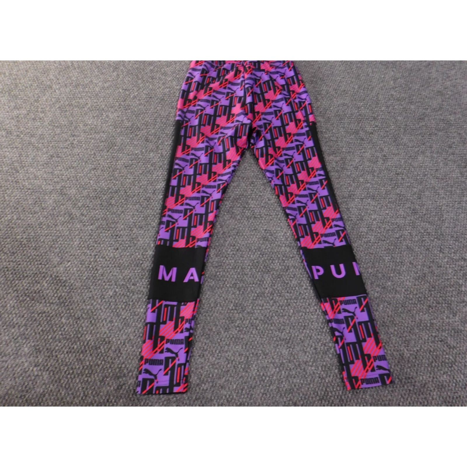 Puma PUMA Leggings Women Small Purple XTG Stretch Performance Active Running & Jogging Athletic Compression Knit Straight Inseam 27 in Stars Size 42" / US 20 - 7 Thumbnail