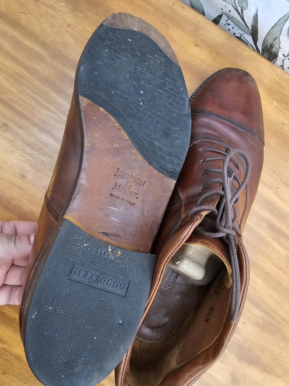 Johnston & Murphy Shoes Brown Mens Size 9.5 Domani