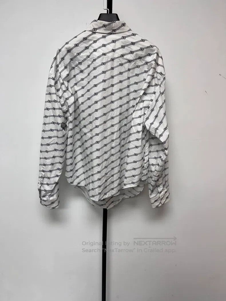 Balenciaga Balenciaga Full Print Logo Loose Shirt Size XXS / US 00 / IT 34 - 2 Thumbnail