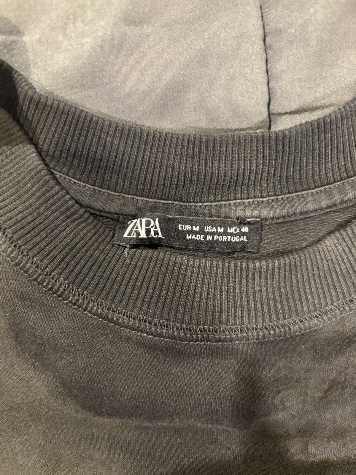 Zara Zara Baggy Blank Tee Dark Grey Acid Washed Size US M / EU 48-50 / 2 - 3 Thumbnail
