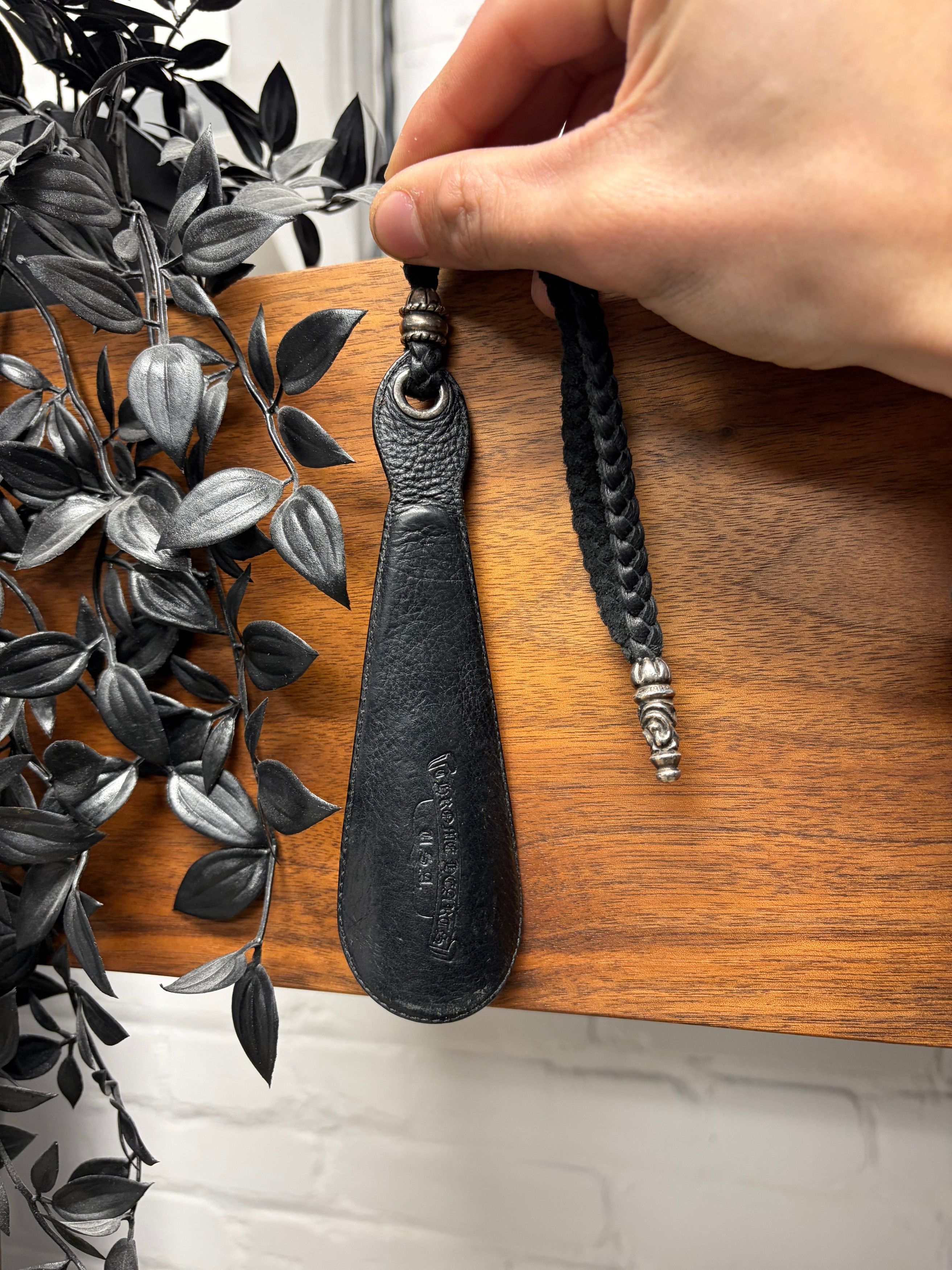 Chrome Hearts Chrome Hearts ‘Shoe Horn’ With Braided Leather/925 Silver Handle Size ONE SIZE - 2 Thumbnail