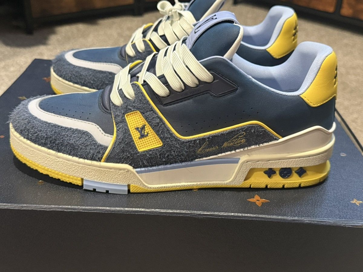 Louis Vuitton Louis Vuitton Blue & Yellow Sneakers RARE!!! Size US 9 / EU 42 - 3 Thumbnail
