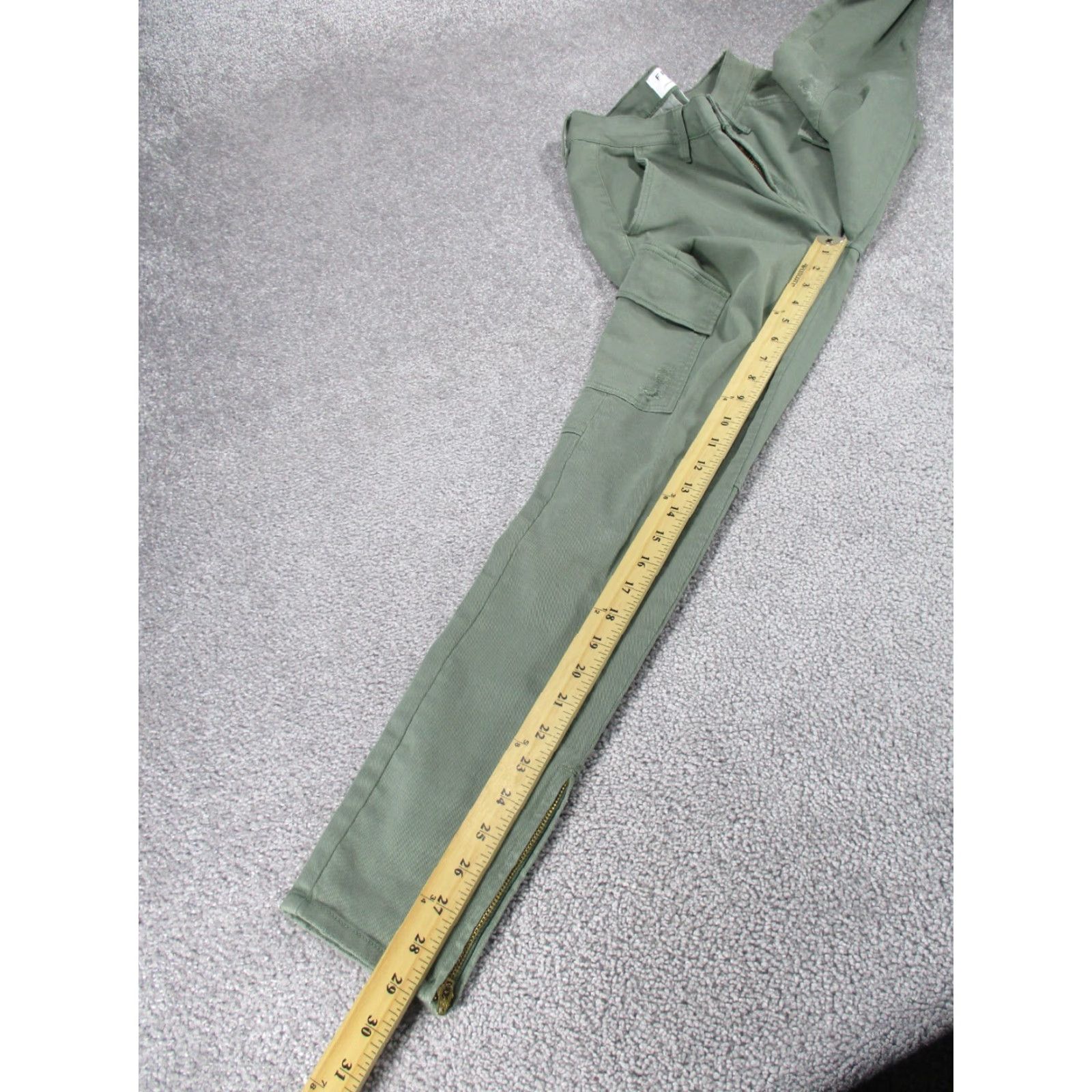 Frame FRAME Pants Women 26 Green Cargo Skinny Twill Cotton Blend Solid Womens Size 26" / US 2 / IT 38 - 5 Thumbnail