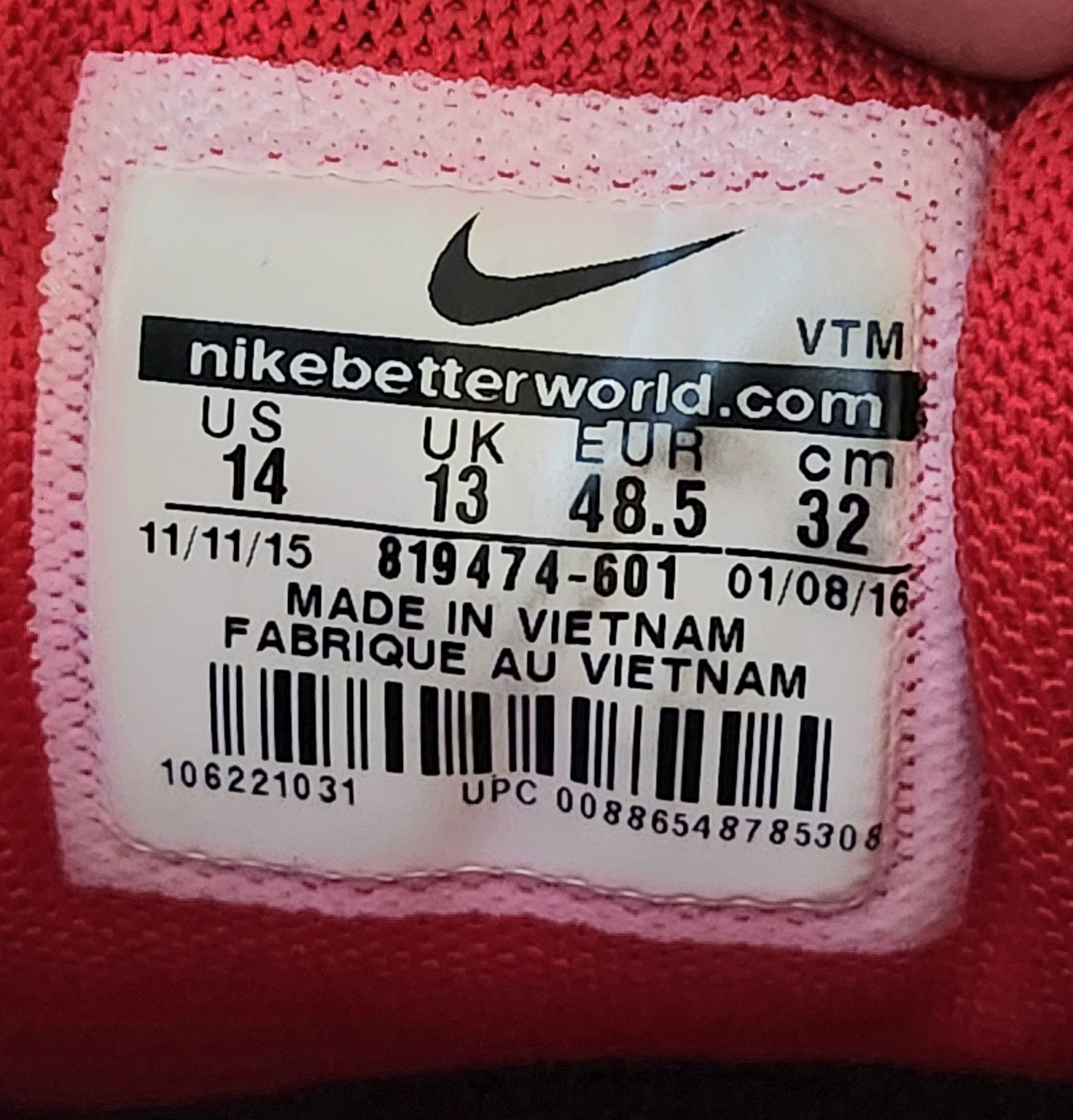 Nike NIKE AIR MAX 90 ULTRA ESSENTIAL UNIVERSITY RED 819474-601 14 Size US 14 / EU 47 - 9 Thumbnail