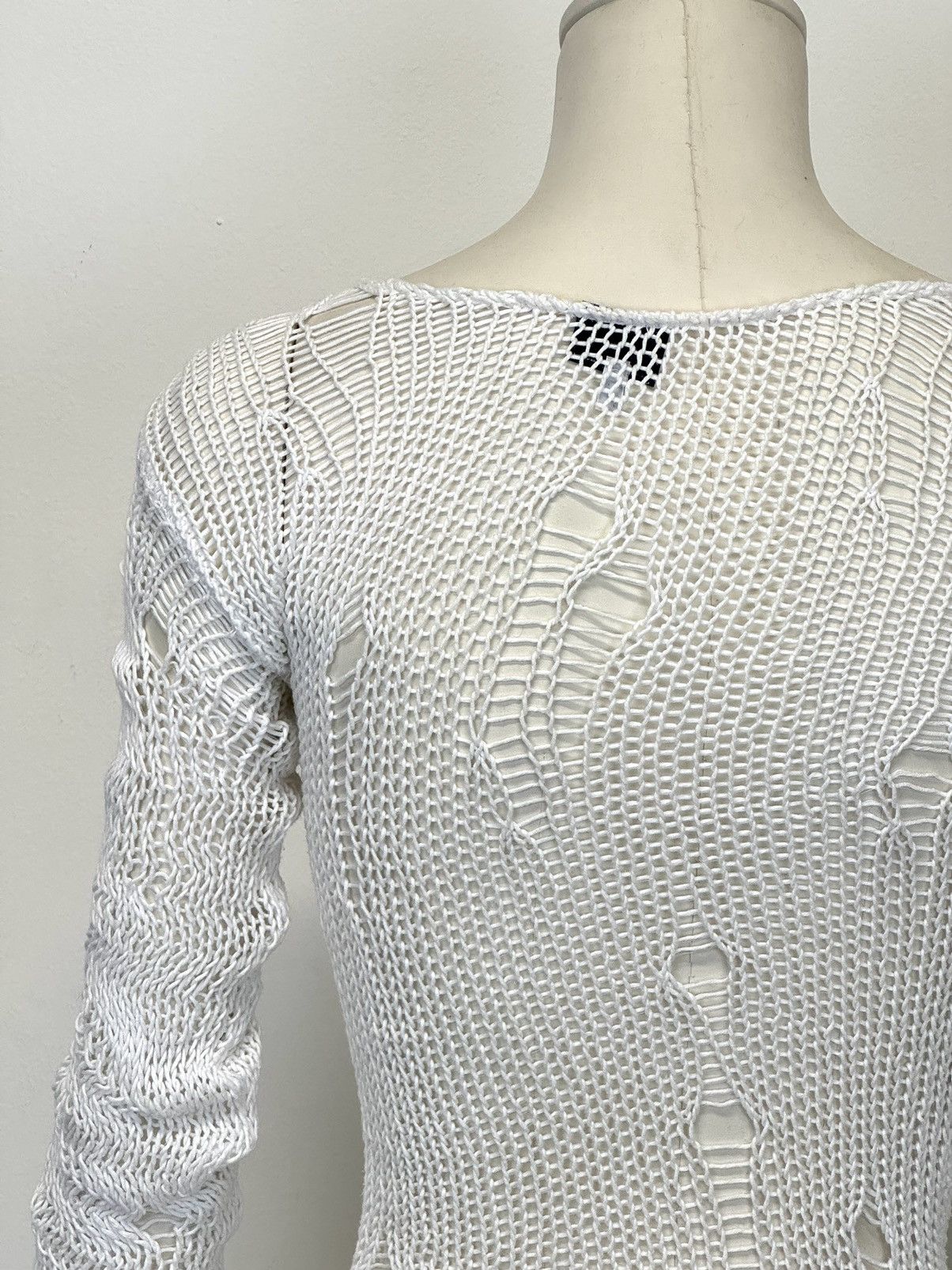 Dolce & Gabbana 2000s D&G ripped distressed loose grunge punk sweater knit Size S / US 4 / IT 40 - 4 Thumbnail